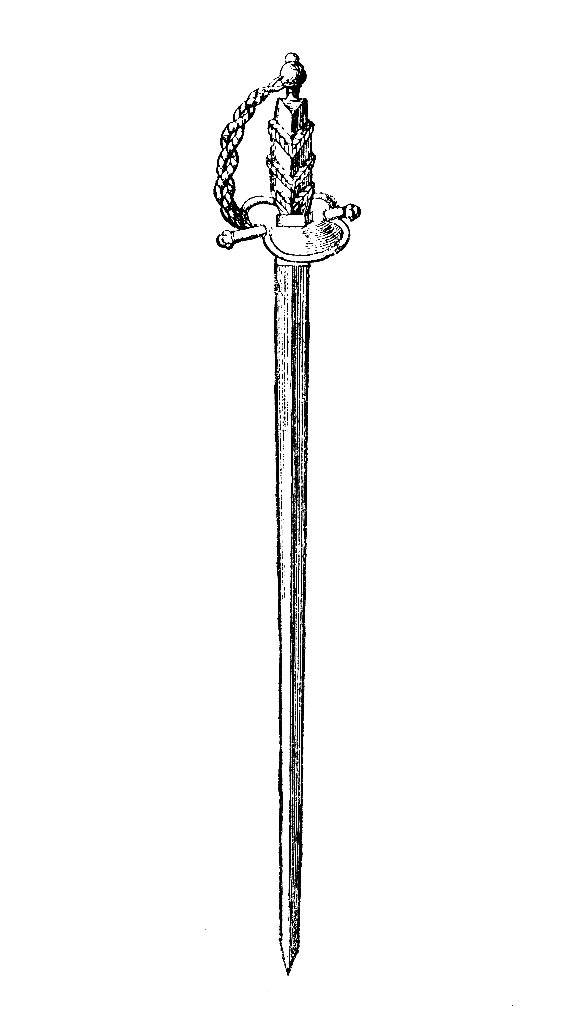 antique illustration of french weapon