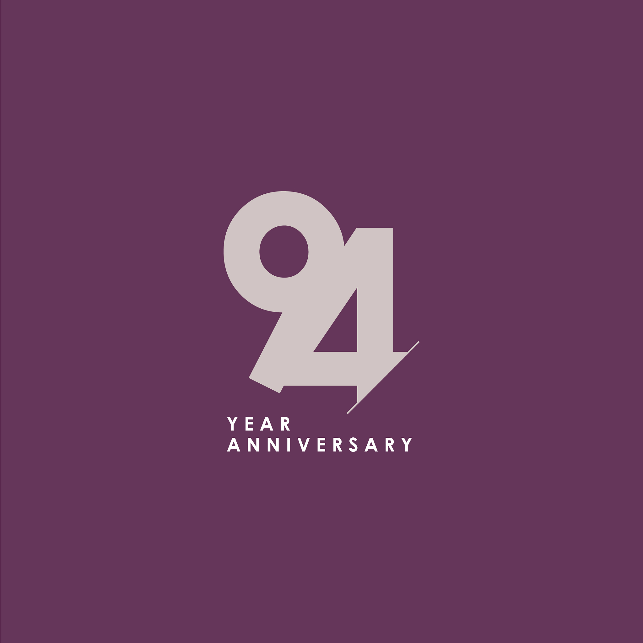 94 years anniversary celebration template design