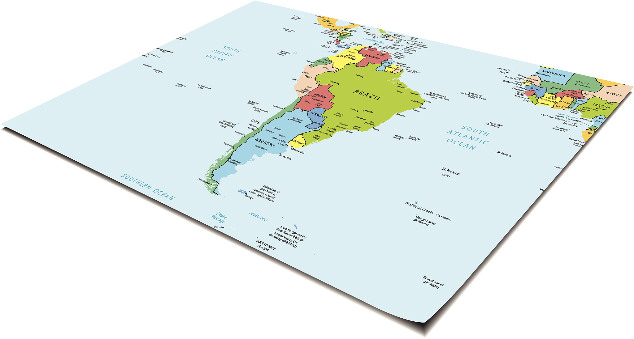 south america map