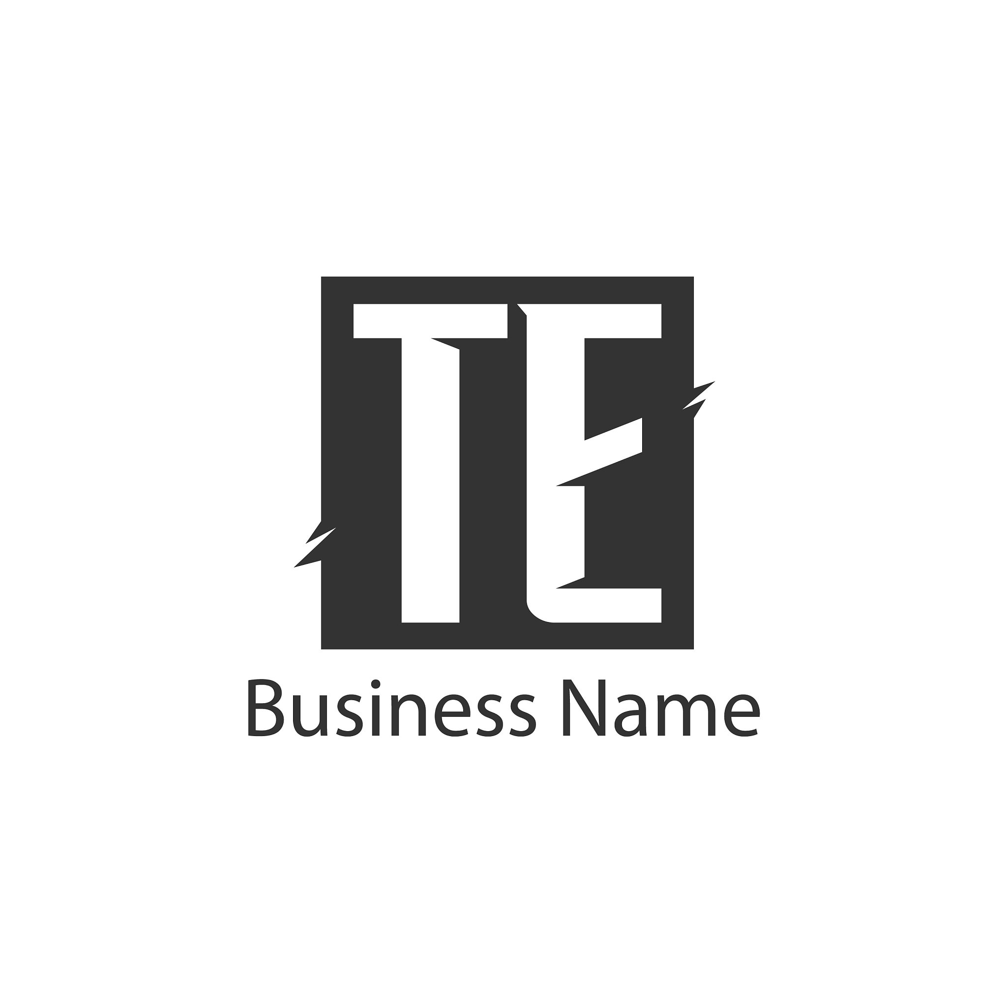 initial letter te logo template design