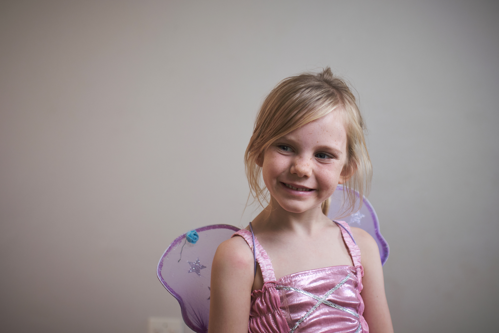 cute portrait of a young girl in a beautiful fairy outfit
