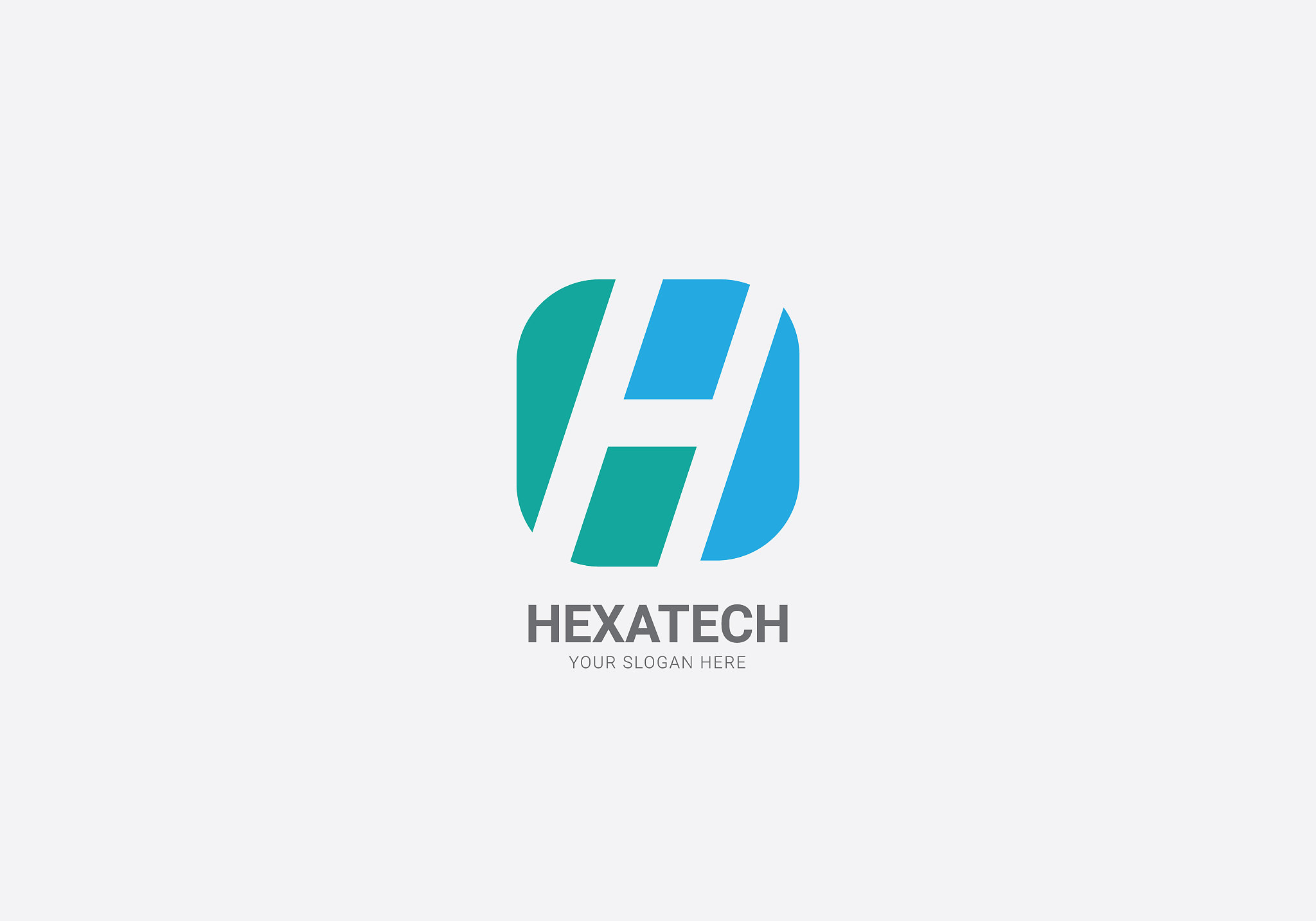 letter h tech logo design