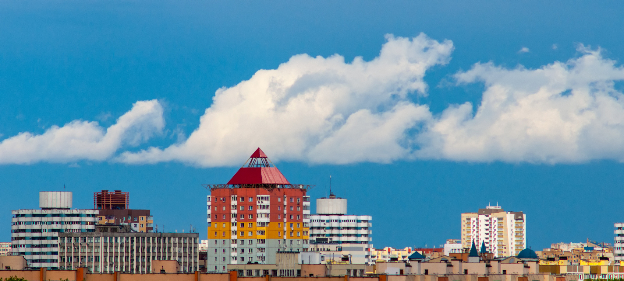 clouds over the city