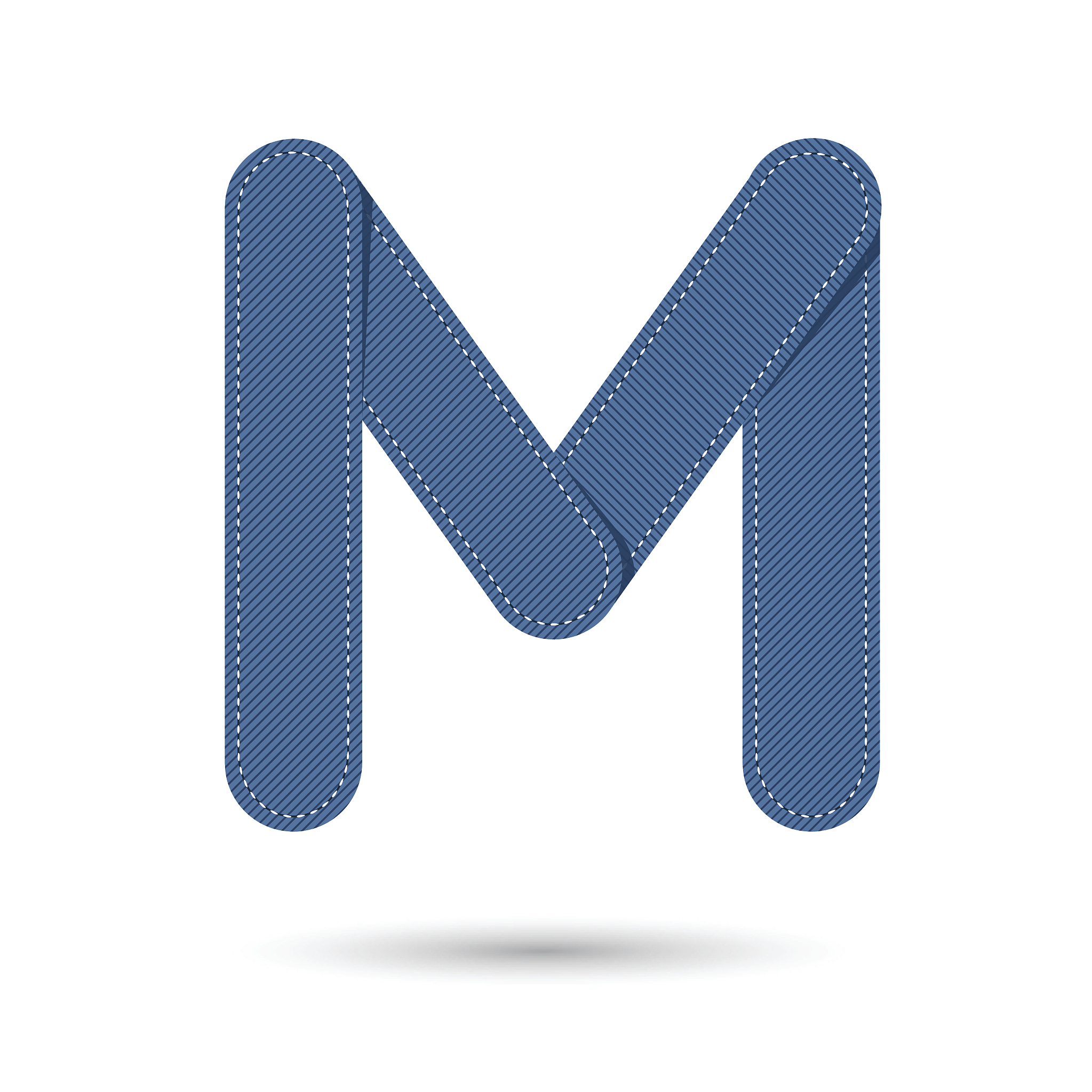 m font vector blue jeans