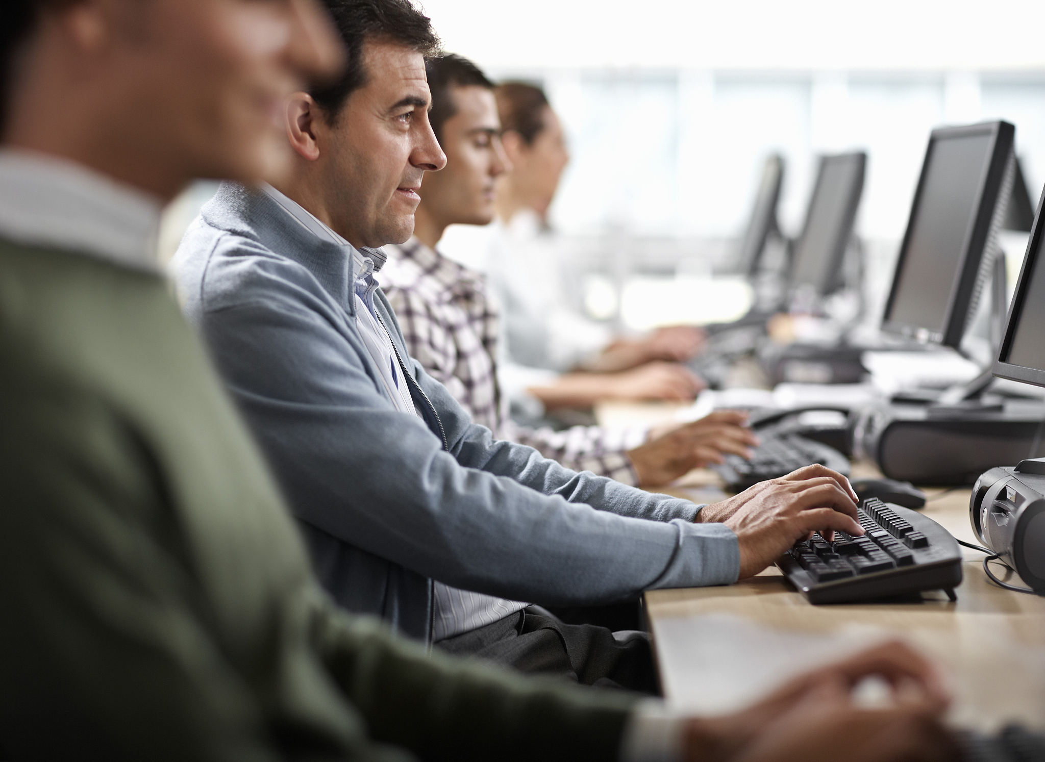 man using computer