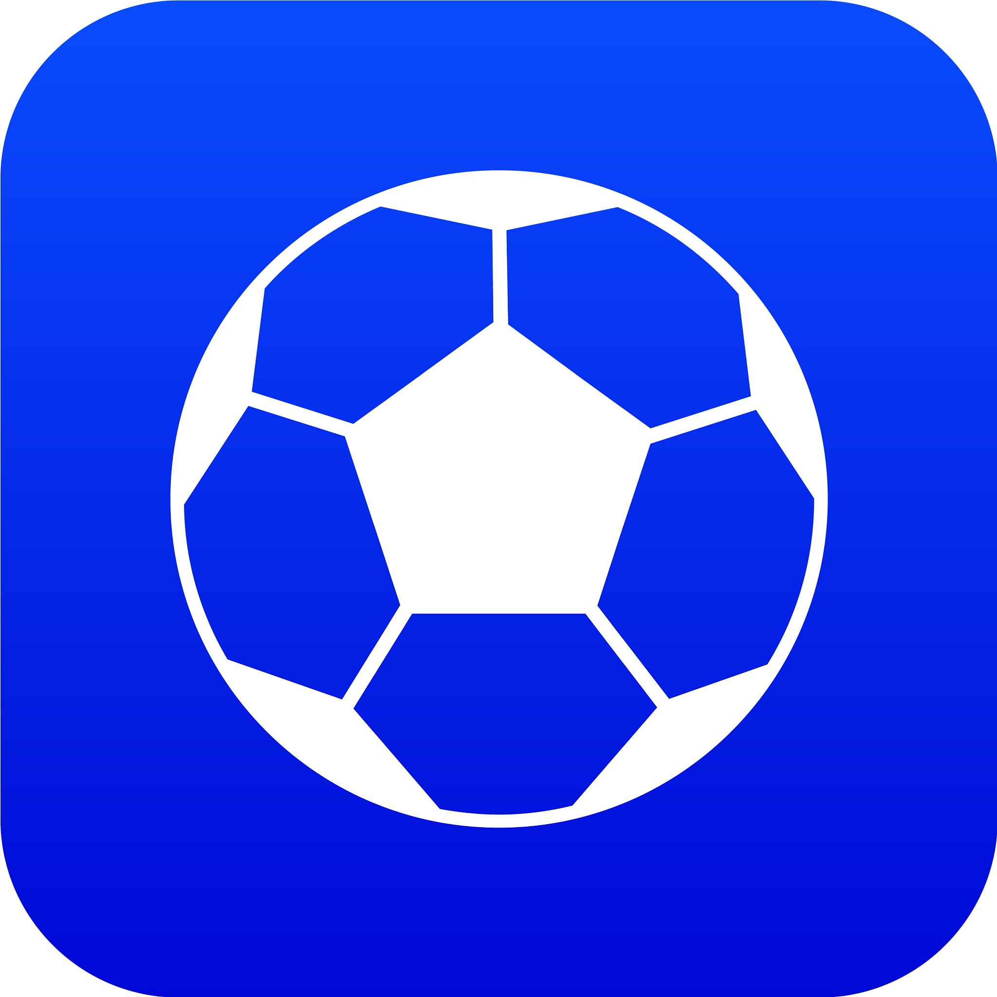 soccer ball icon digital blue