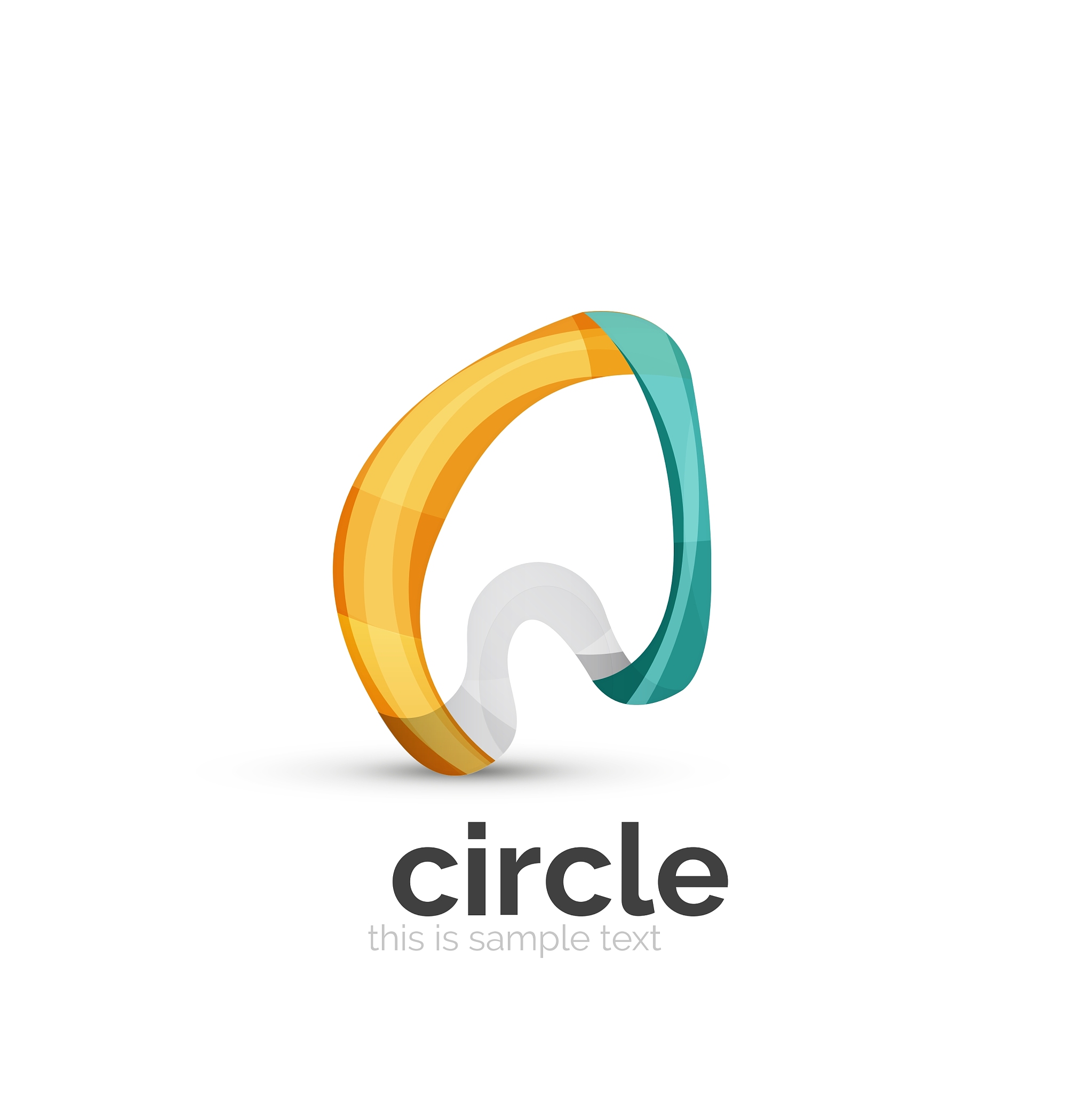 abstract swirly round logo template