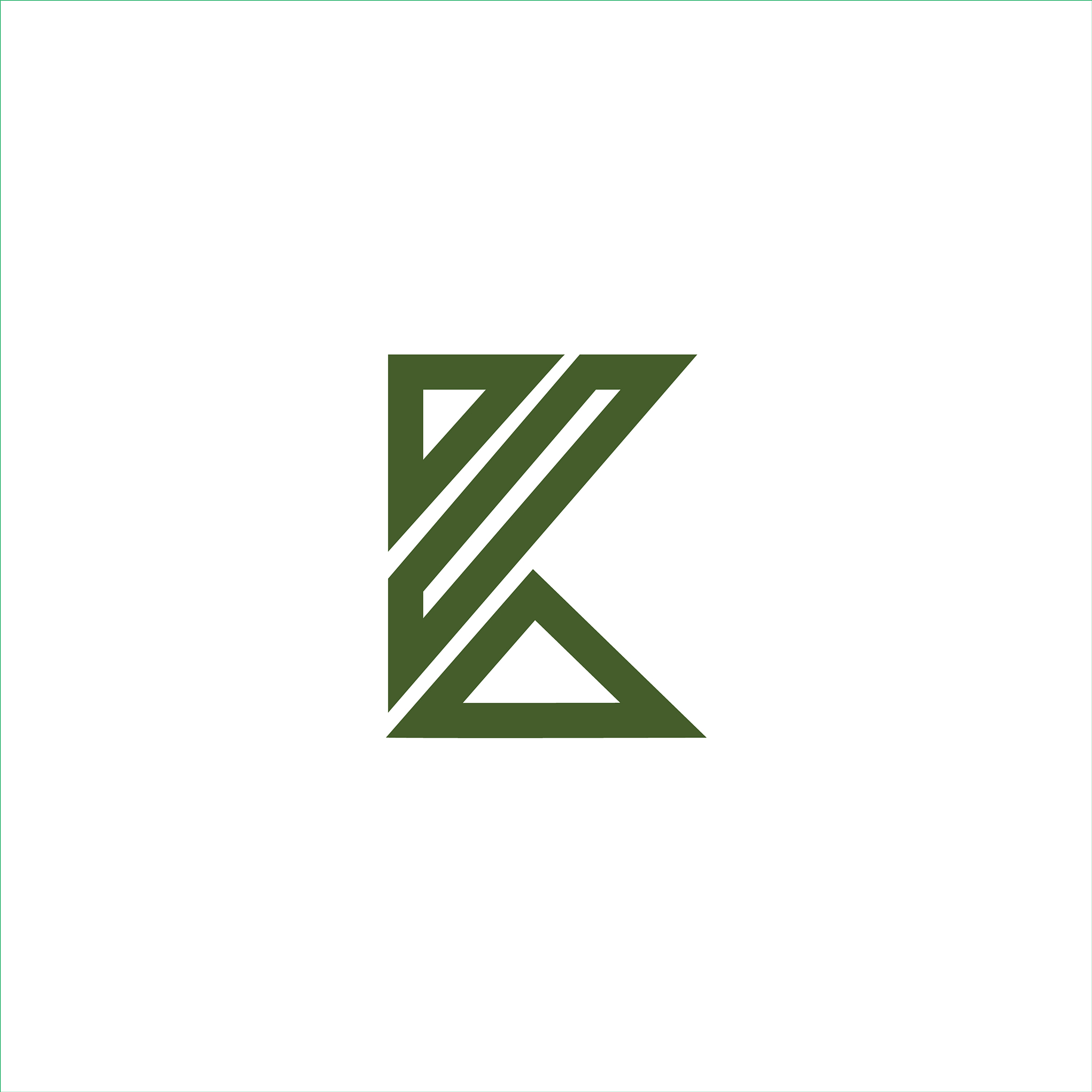 initial letter k logo design template