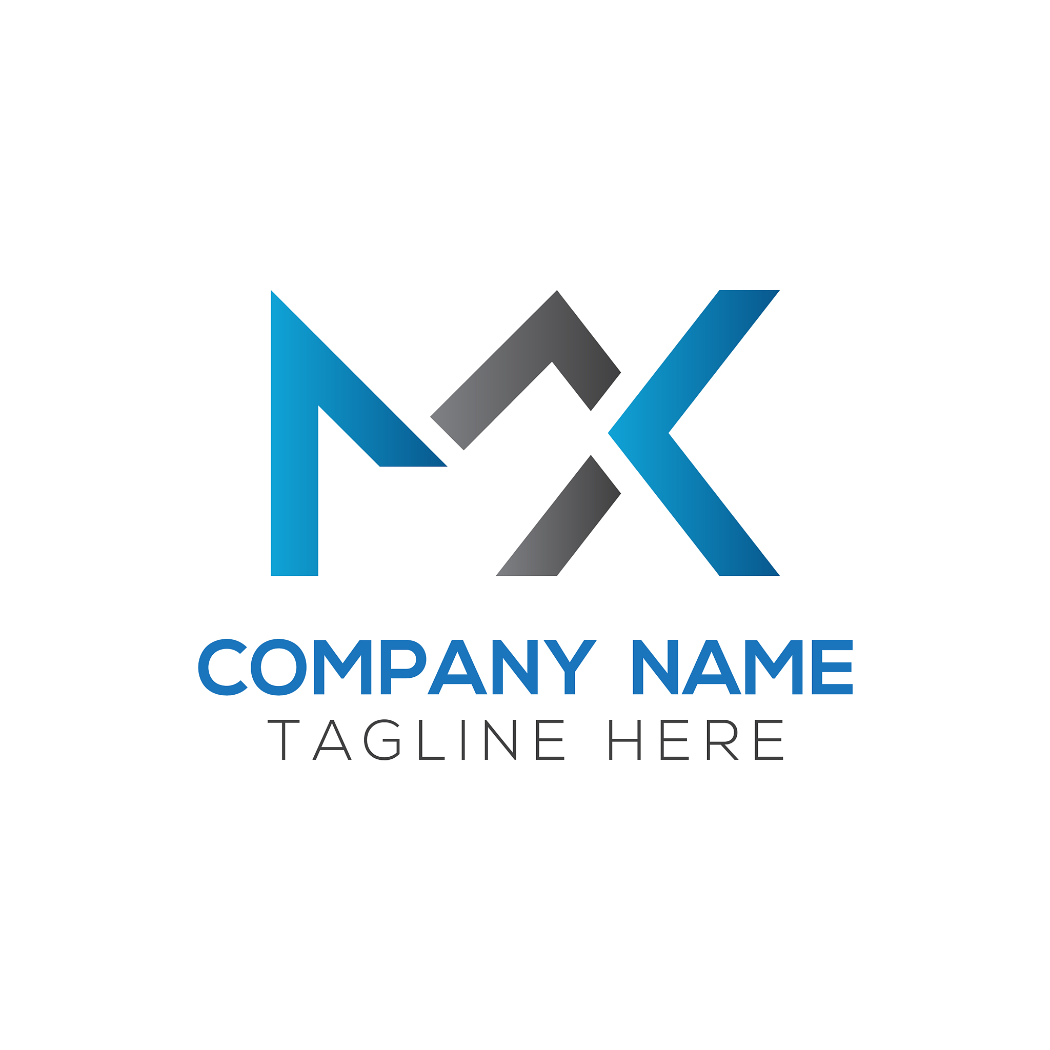 initial mx letter logo design template abstract