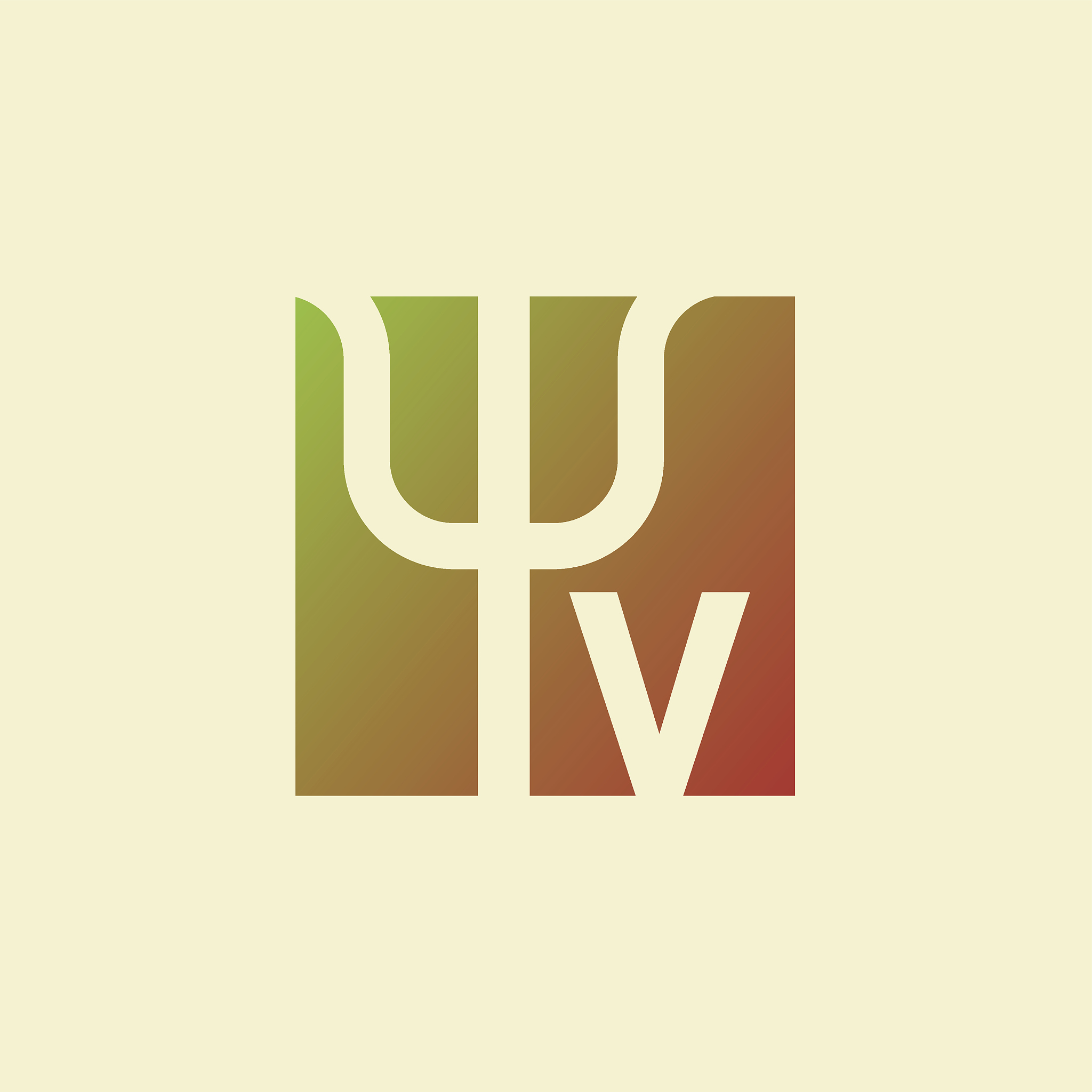 psychology initial letter v icon design