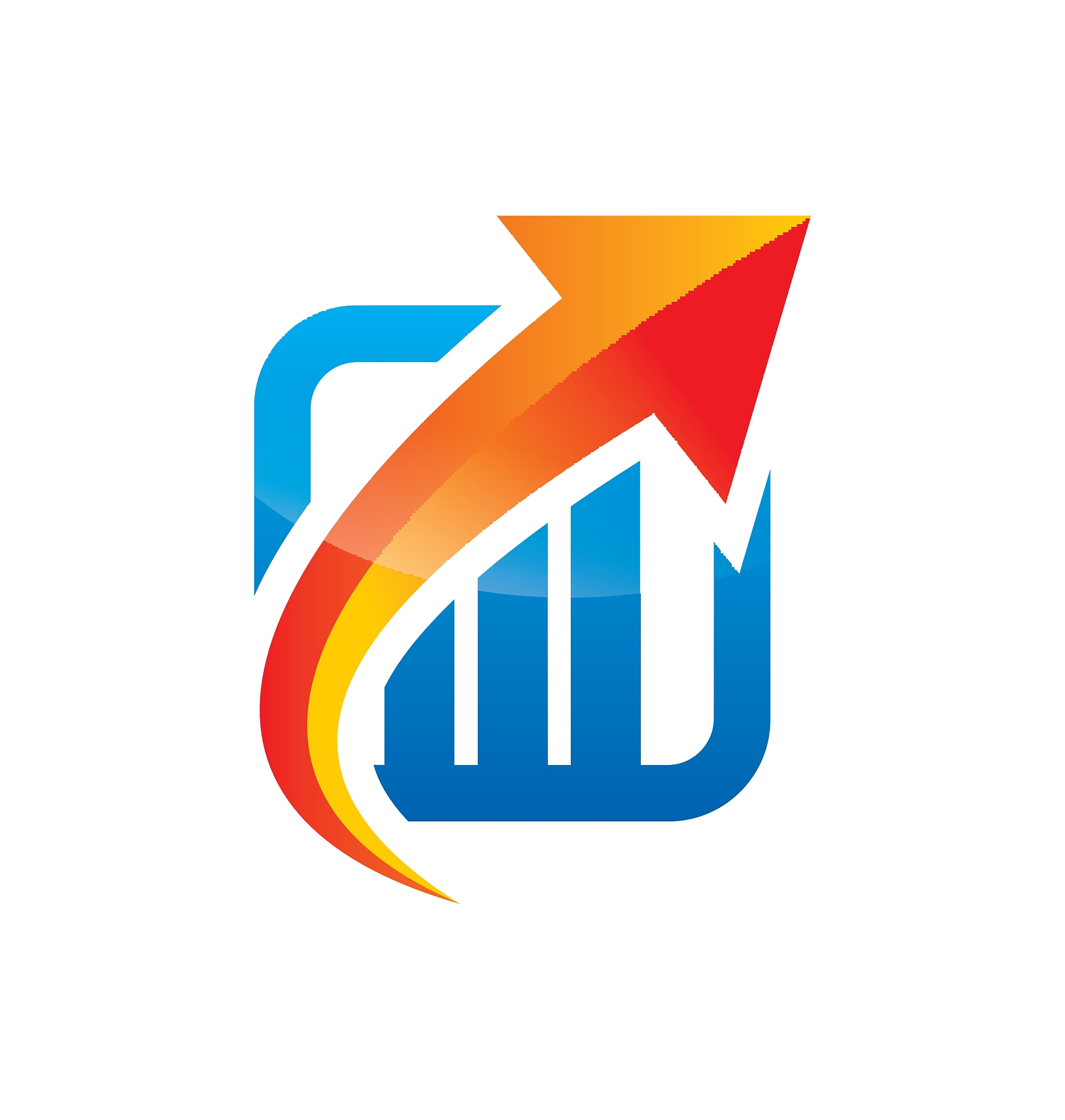 arrow up business finance exchange logo