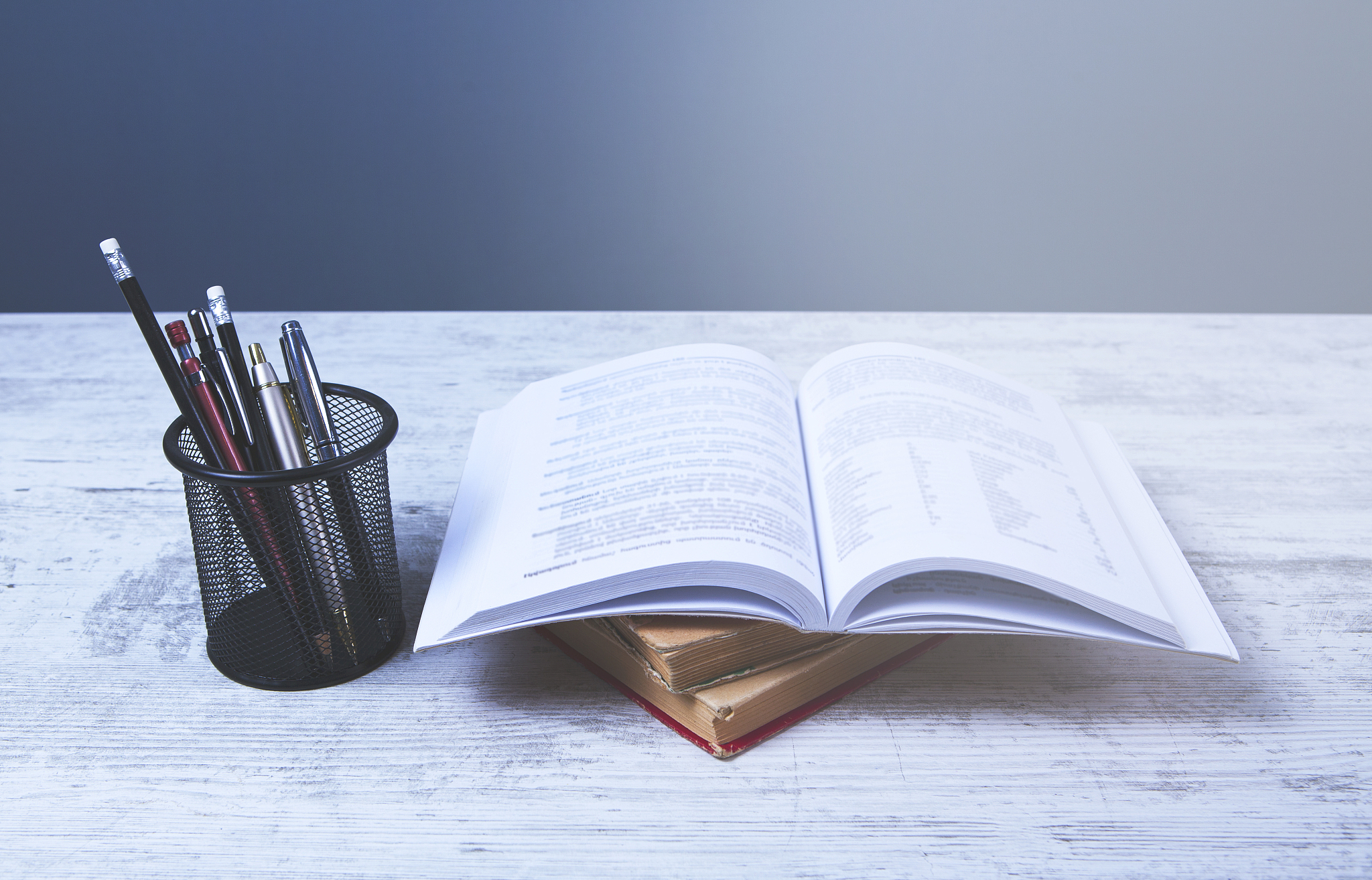 books and pens