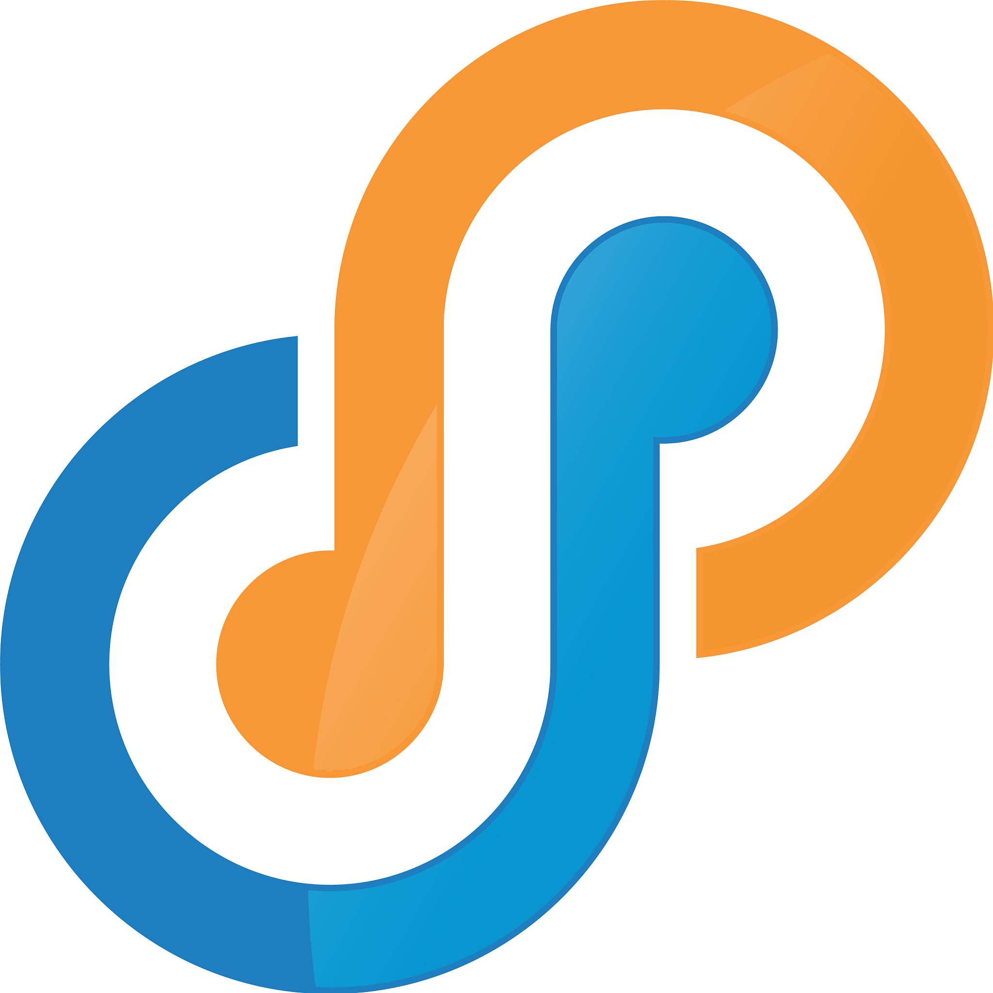 blue orange infinity logo template