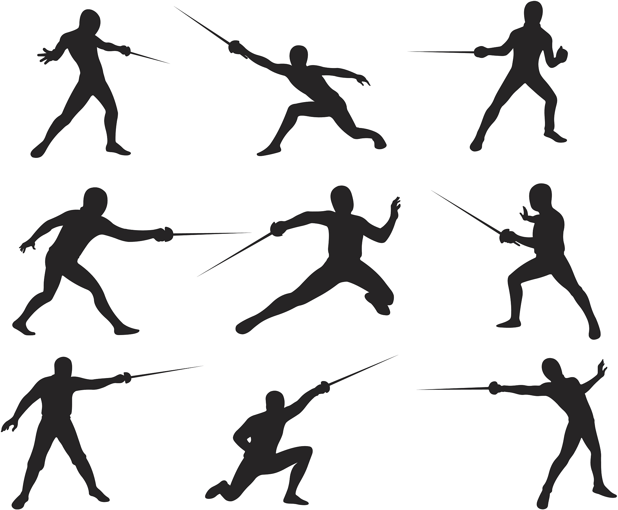 fencing silhouettes