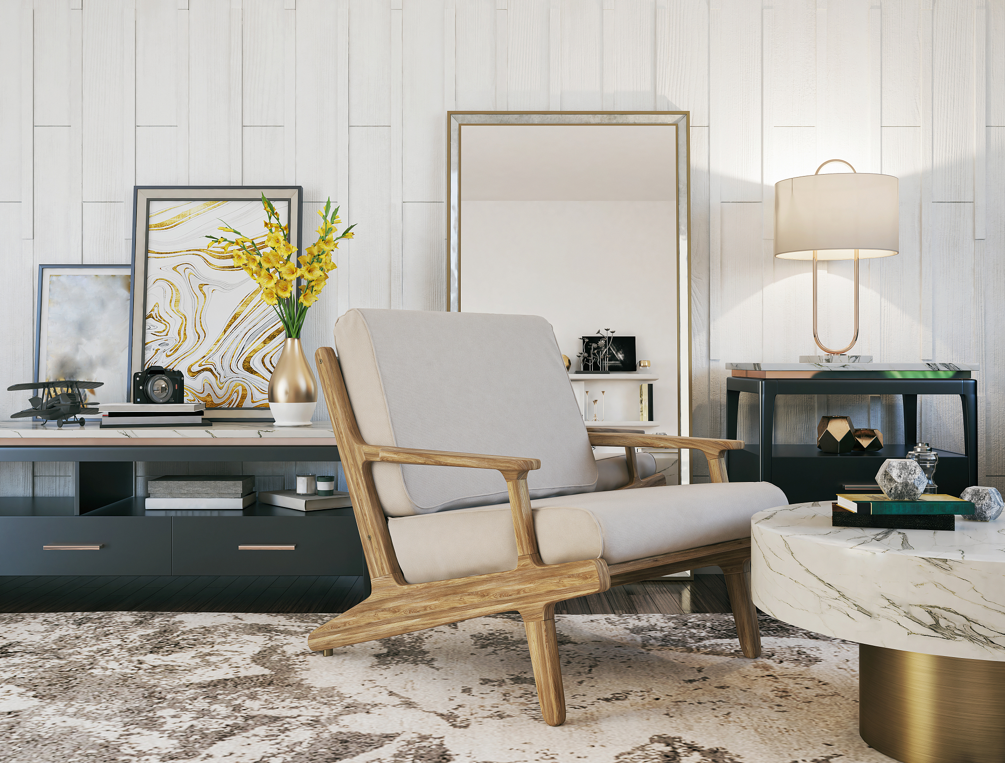 cozy armchair stock photo