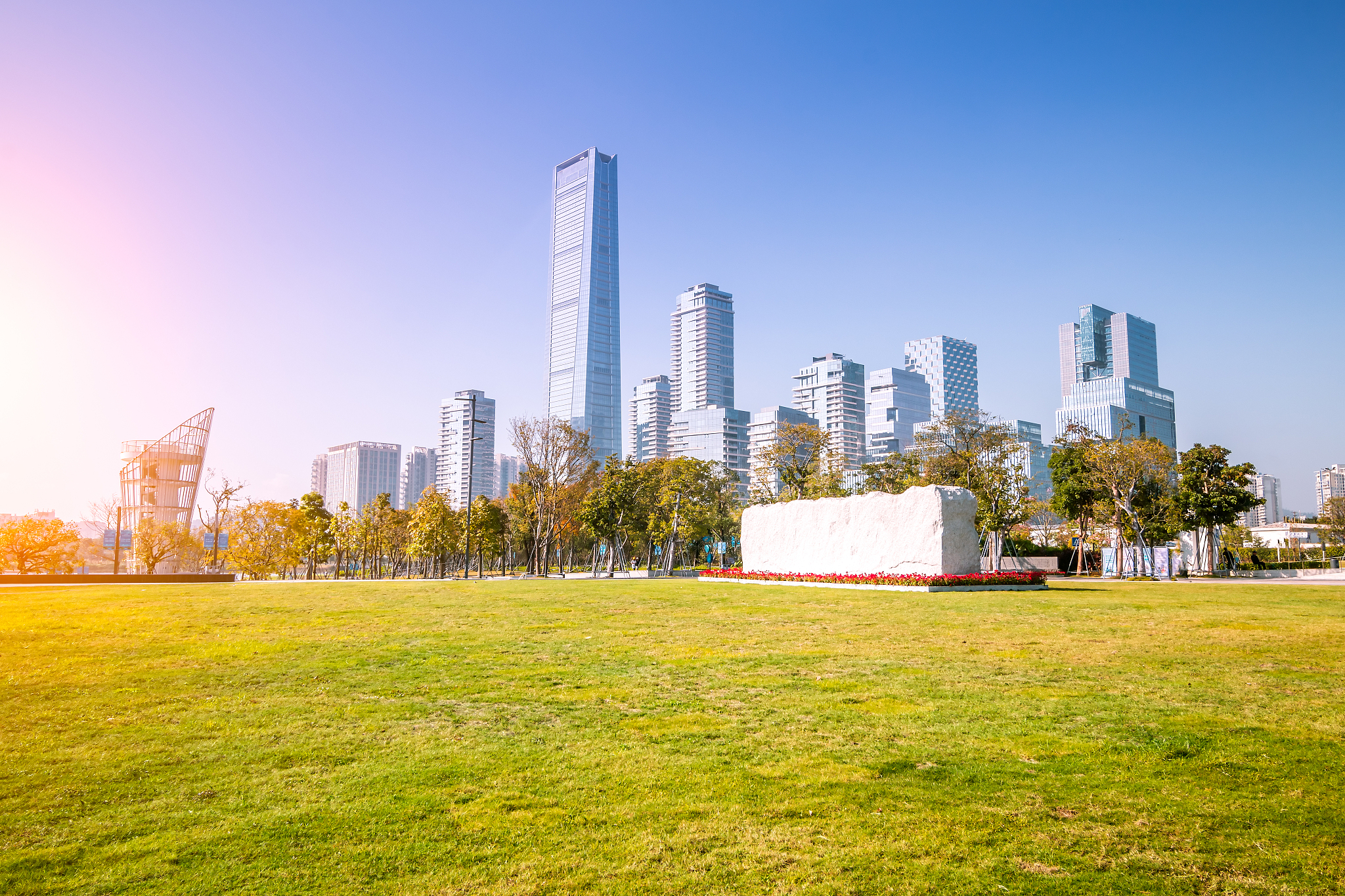 梦想之城的美好早晨。