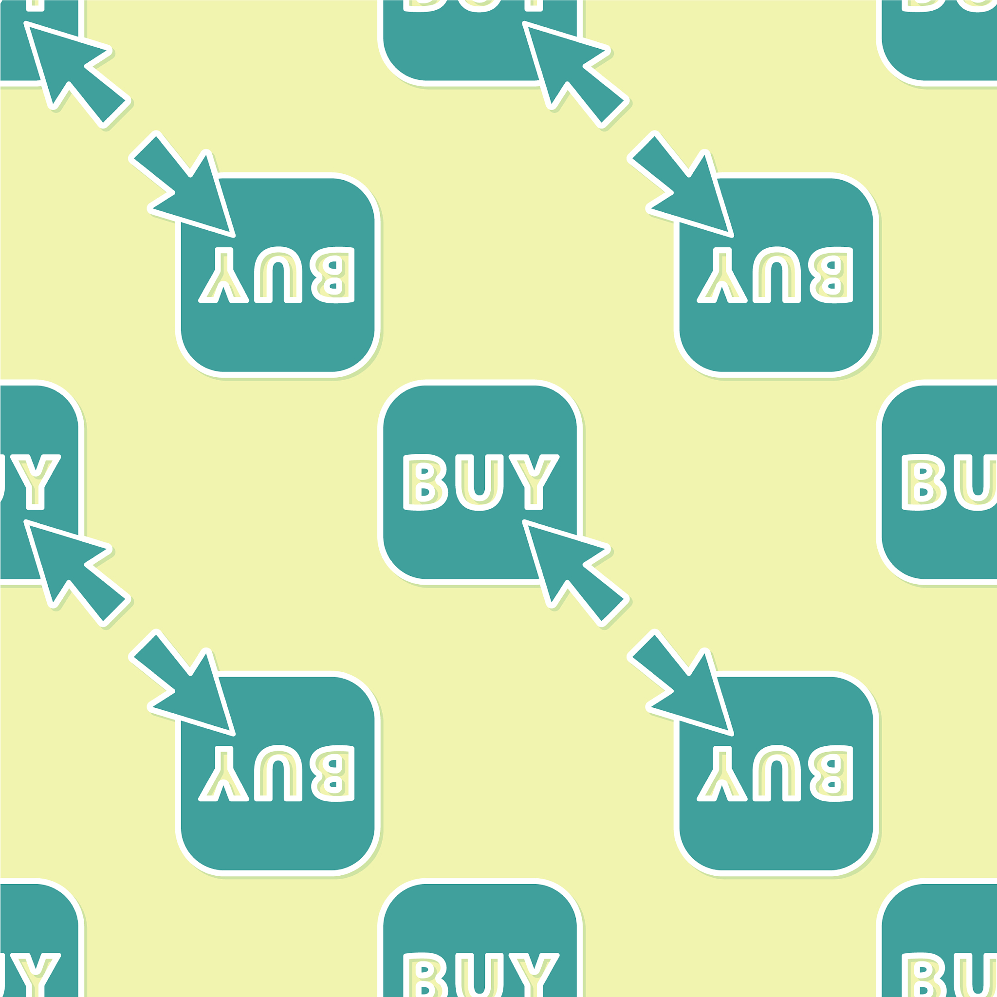 green buy button icon isolated seamless pattern on