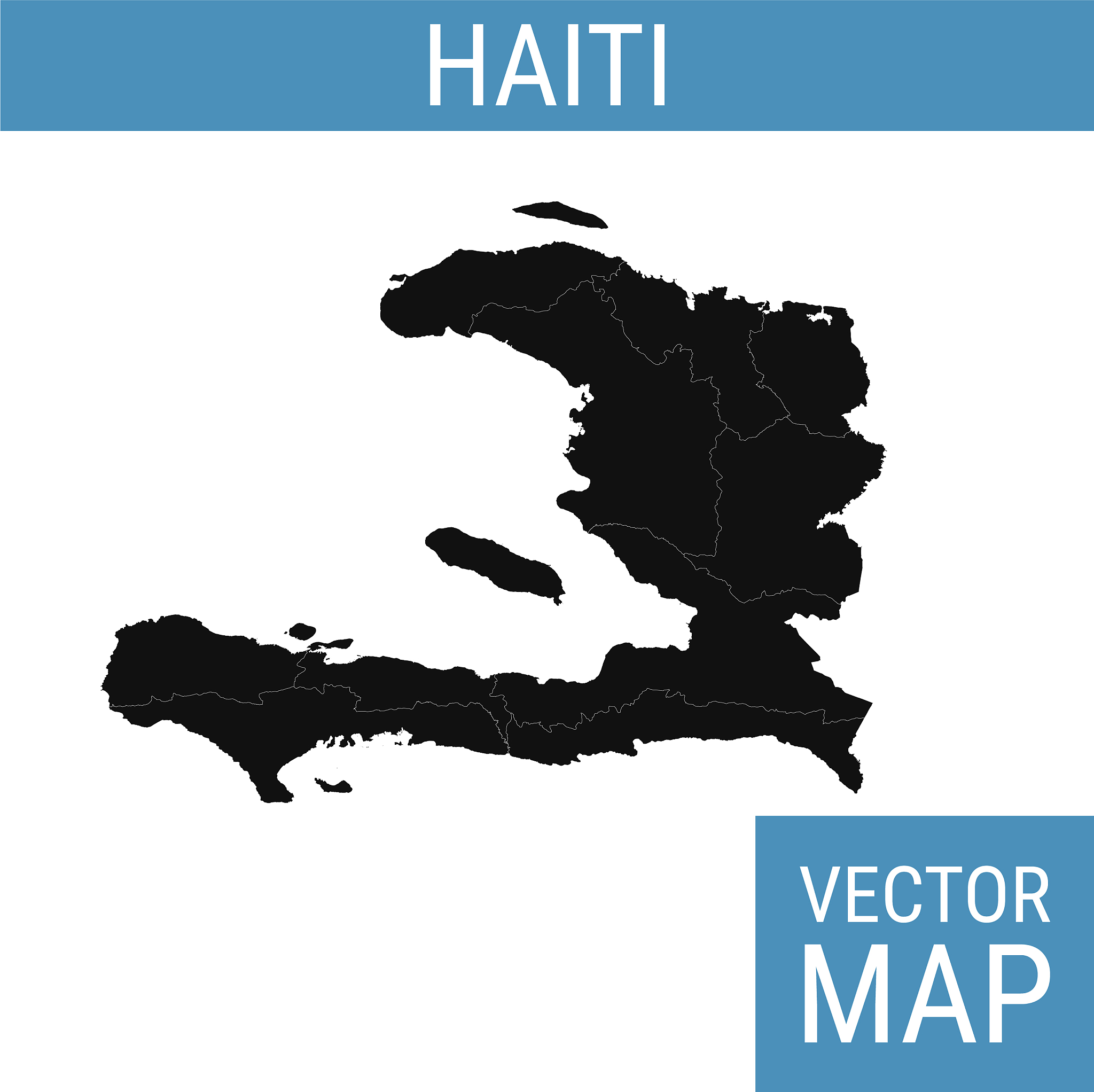 haiti map with title