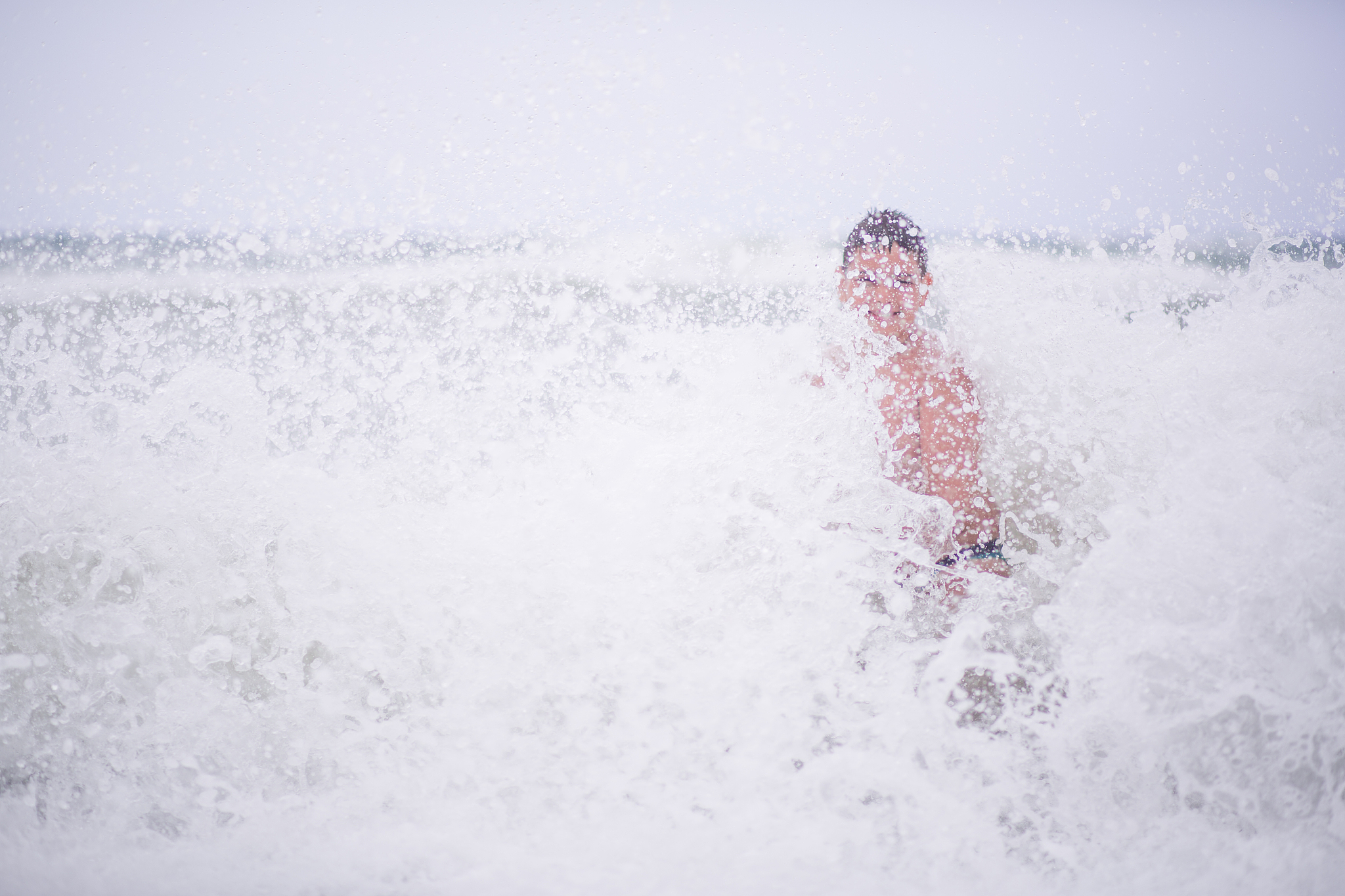 in the water