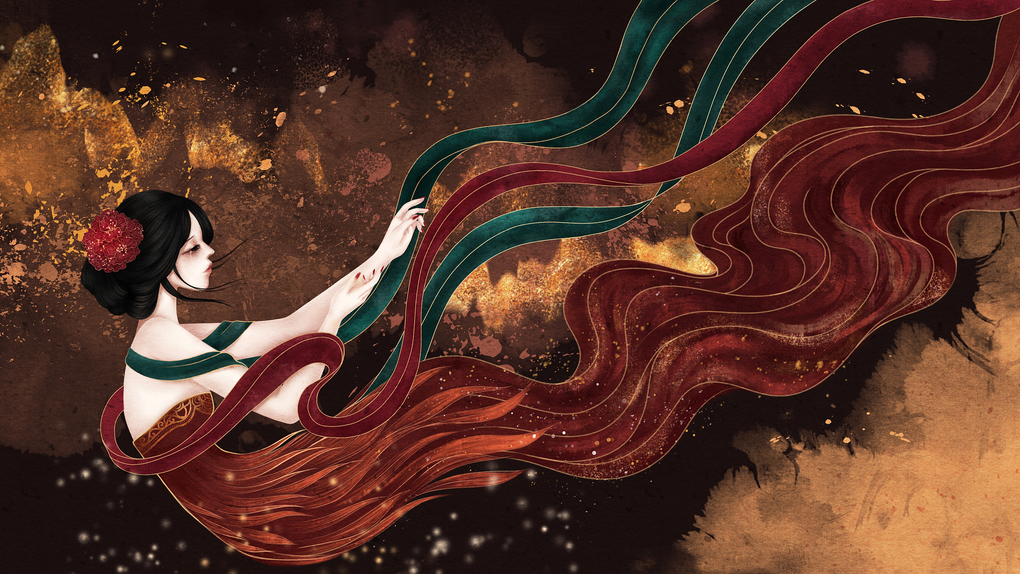 新国风数字插画设计：以敦煌飞天为例，老师指导学生如何把握主题并实现创作