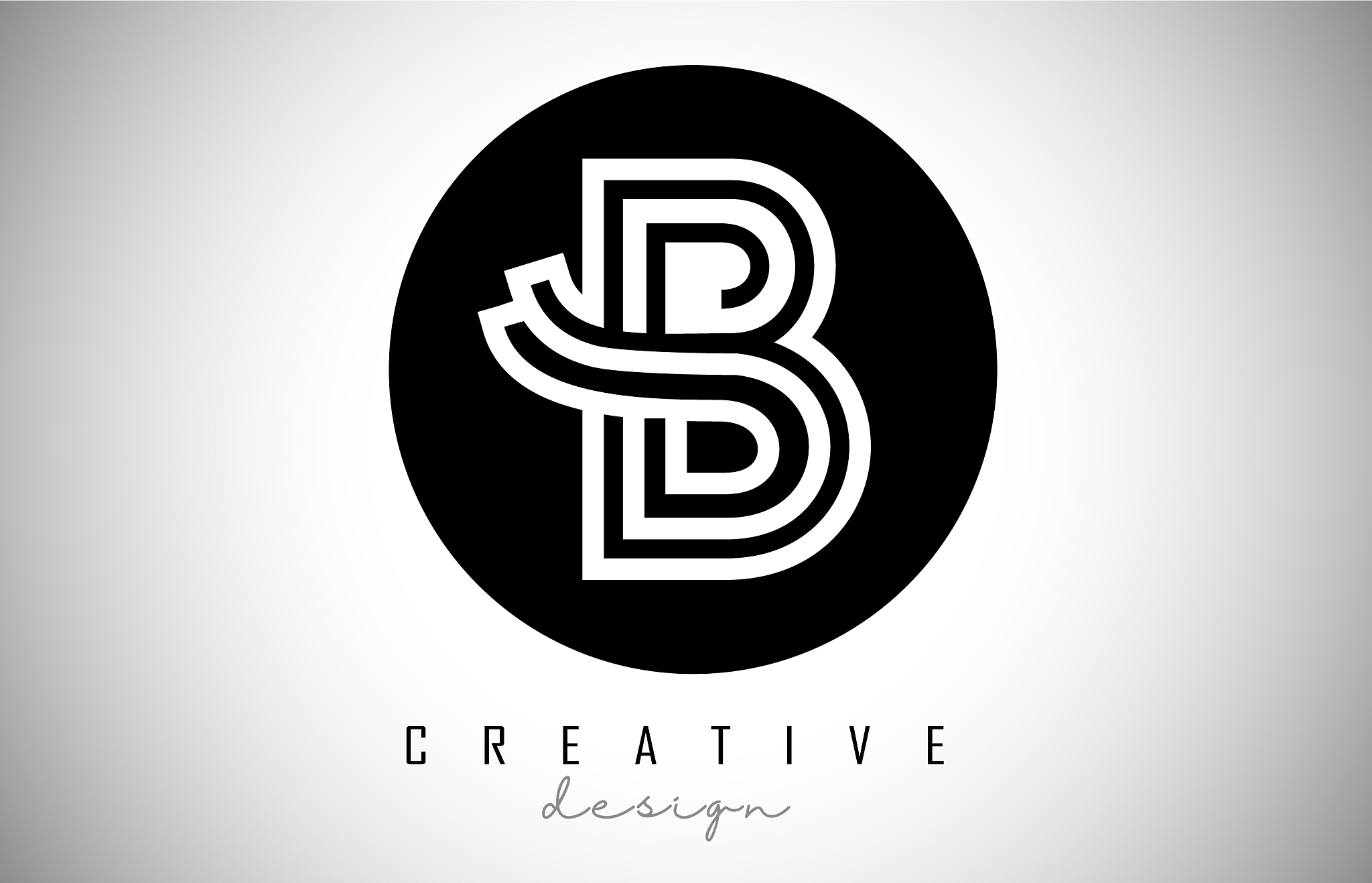 b letter logo monogram design creative b letter