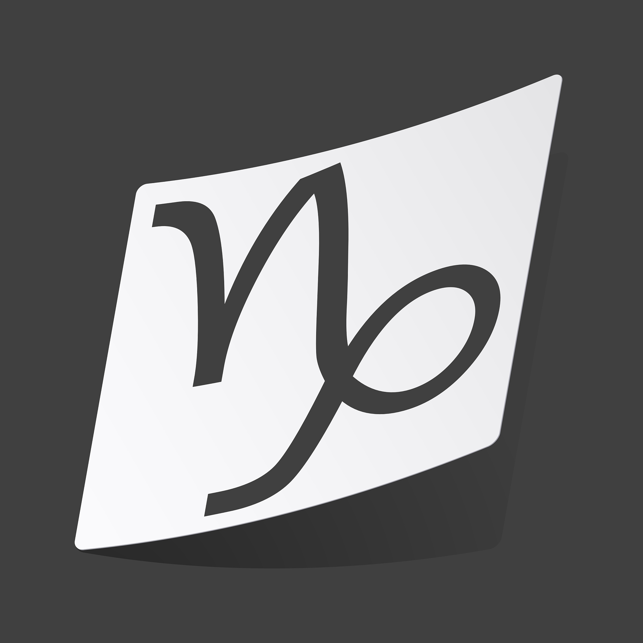 monochrome capricorn sticker