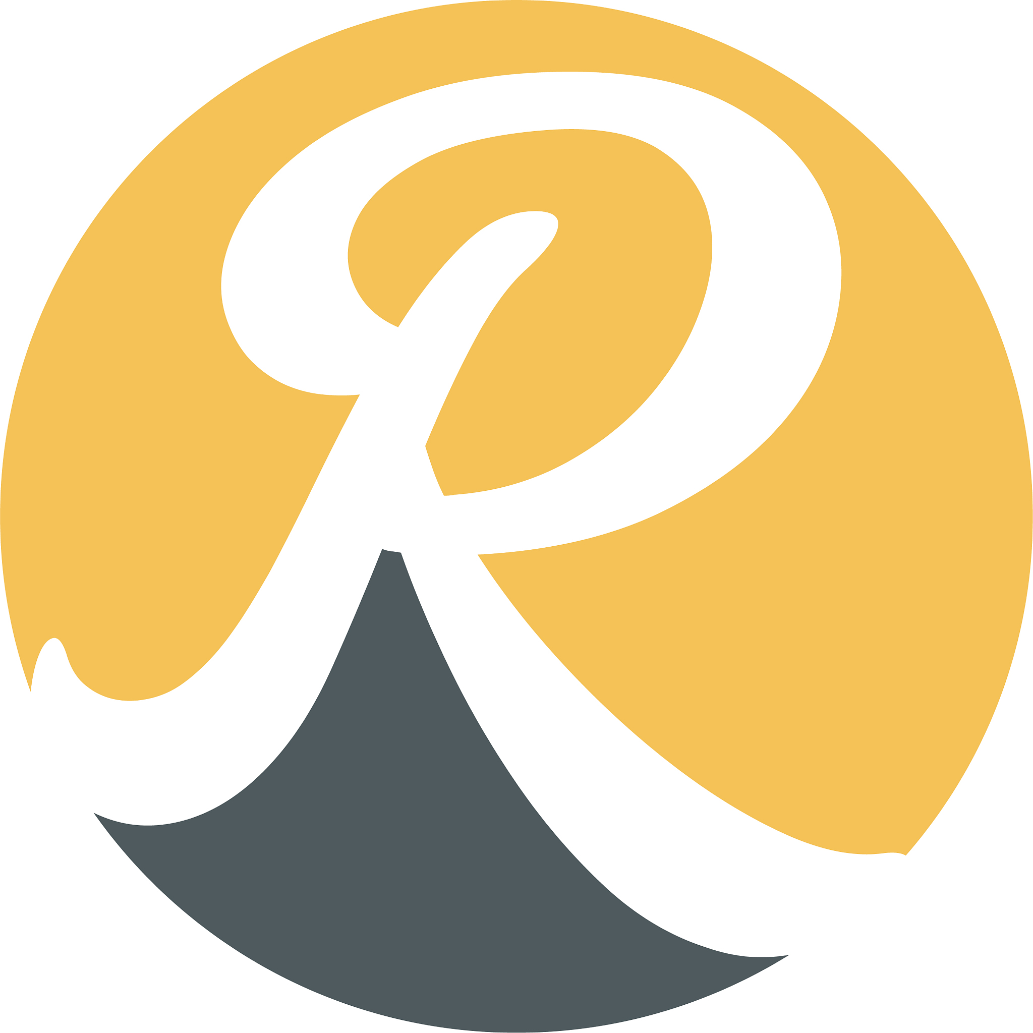 initial r logo rounded