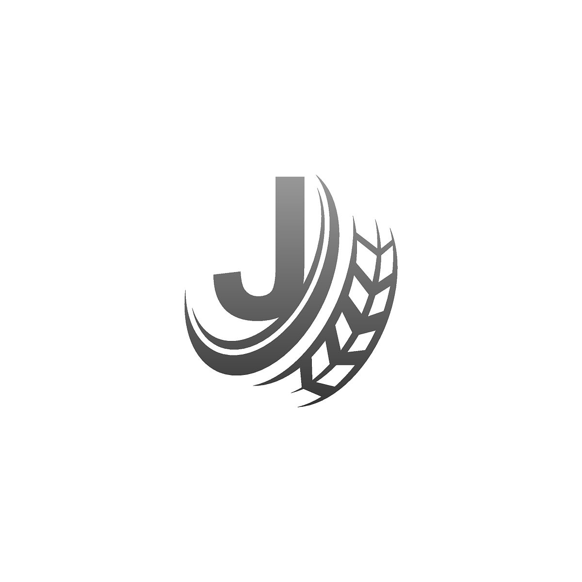 字母j与拖轮图标设计模板插图