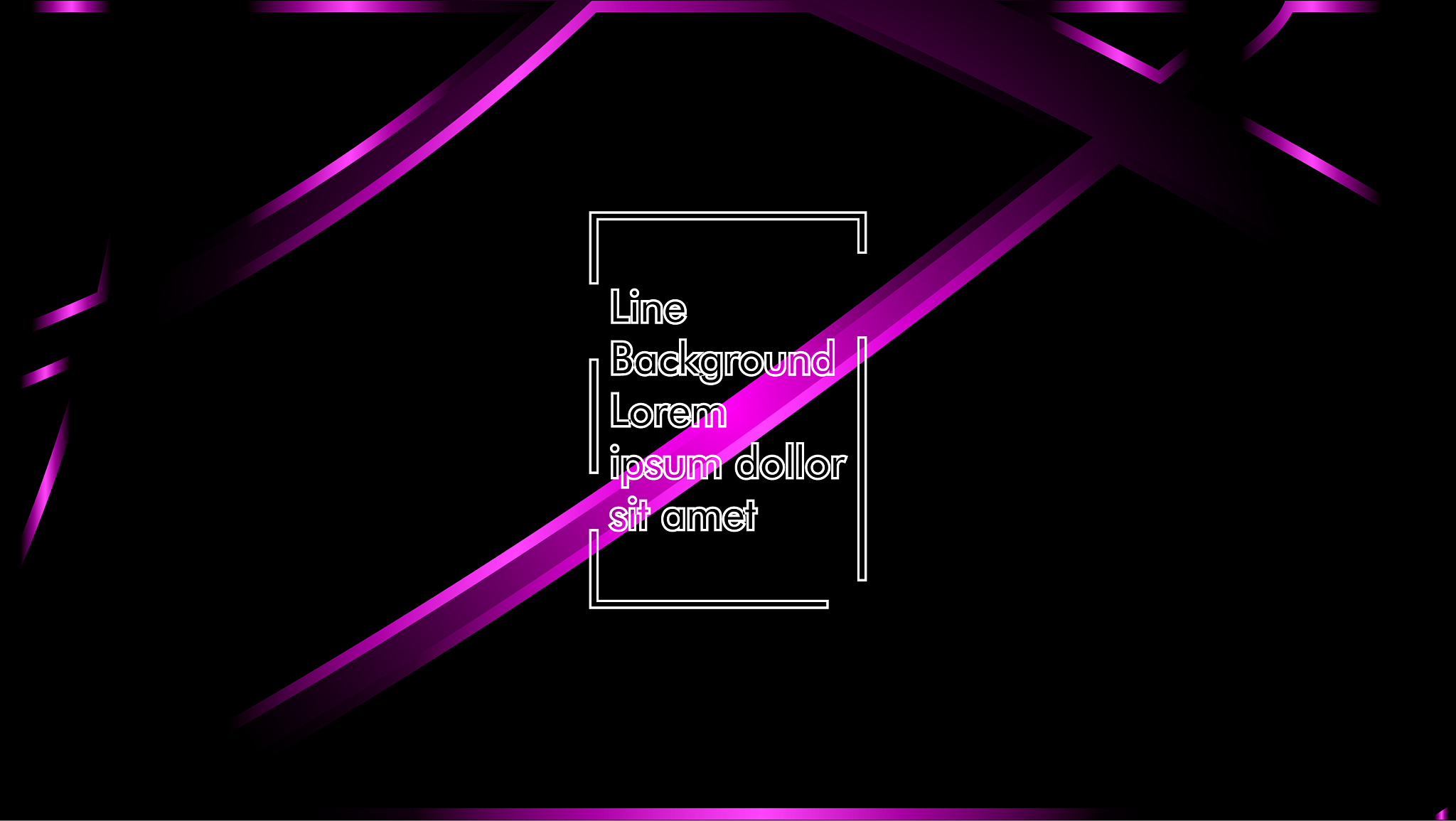 purple ribbon wave on a black background layout