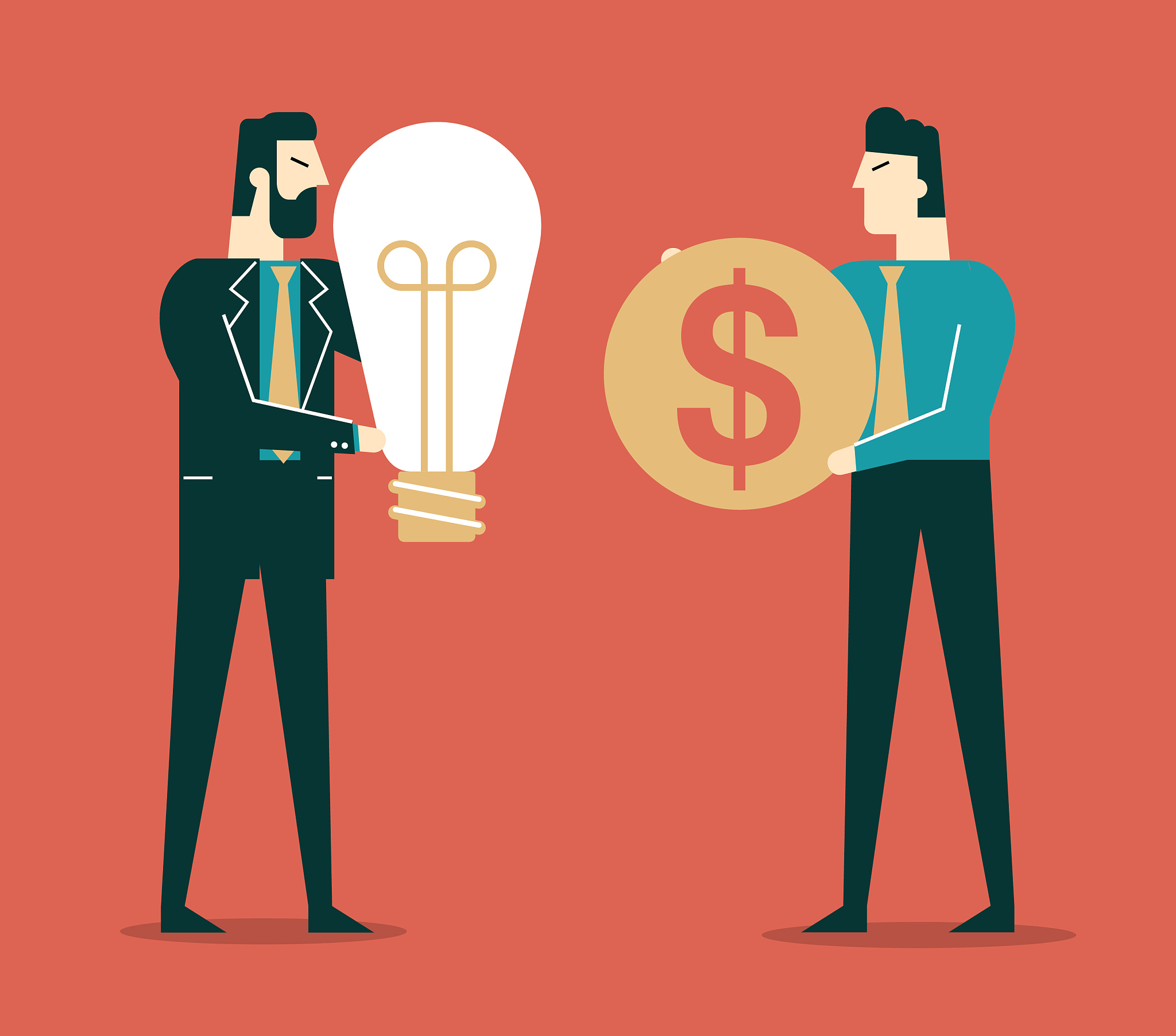 exchange ideas for money - businessman