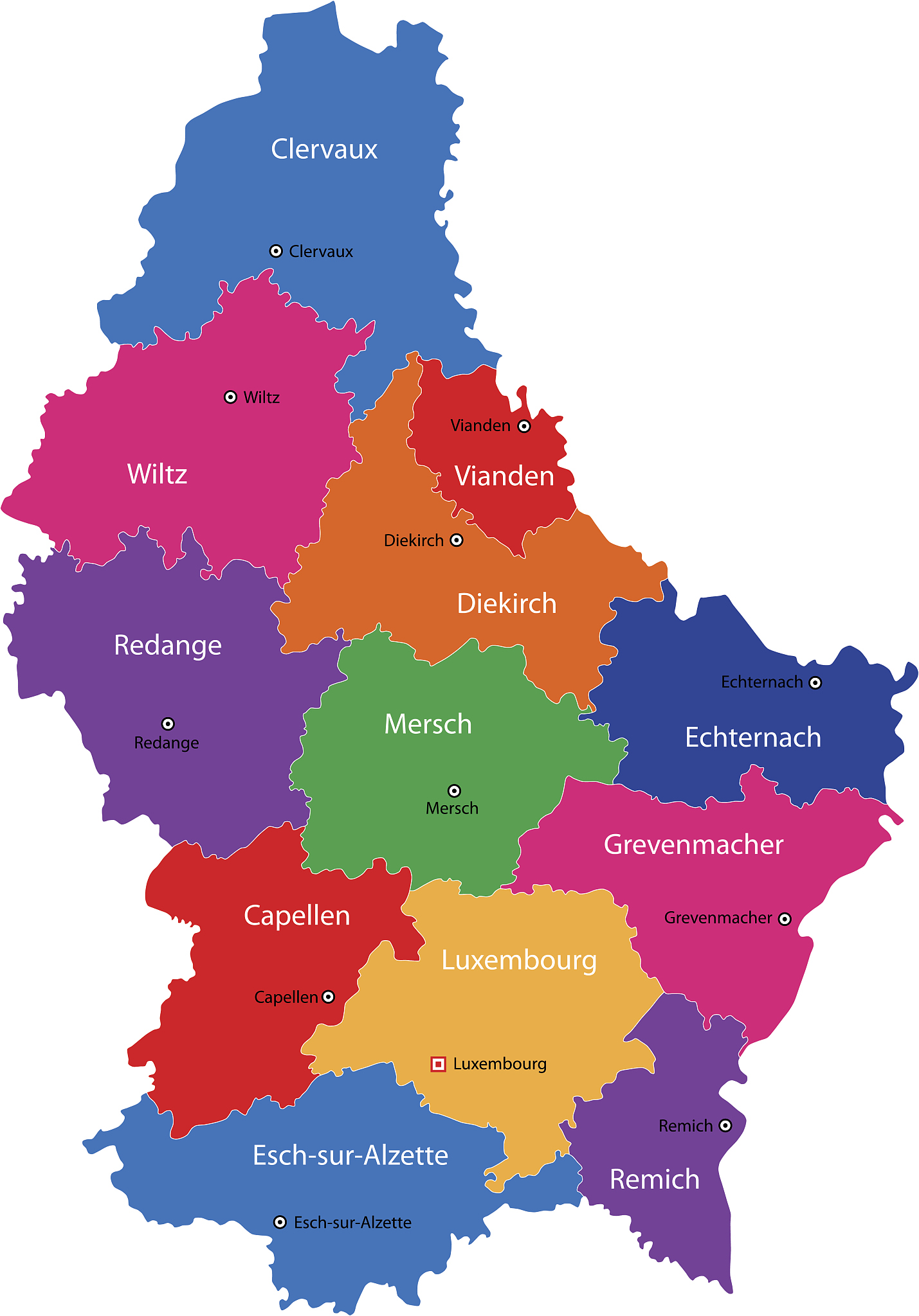 luxembourg map