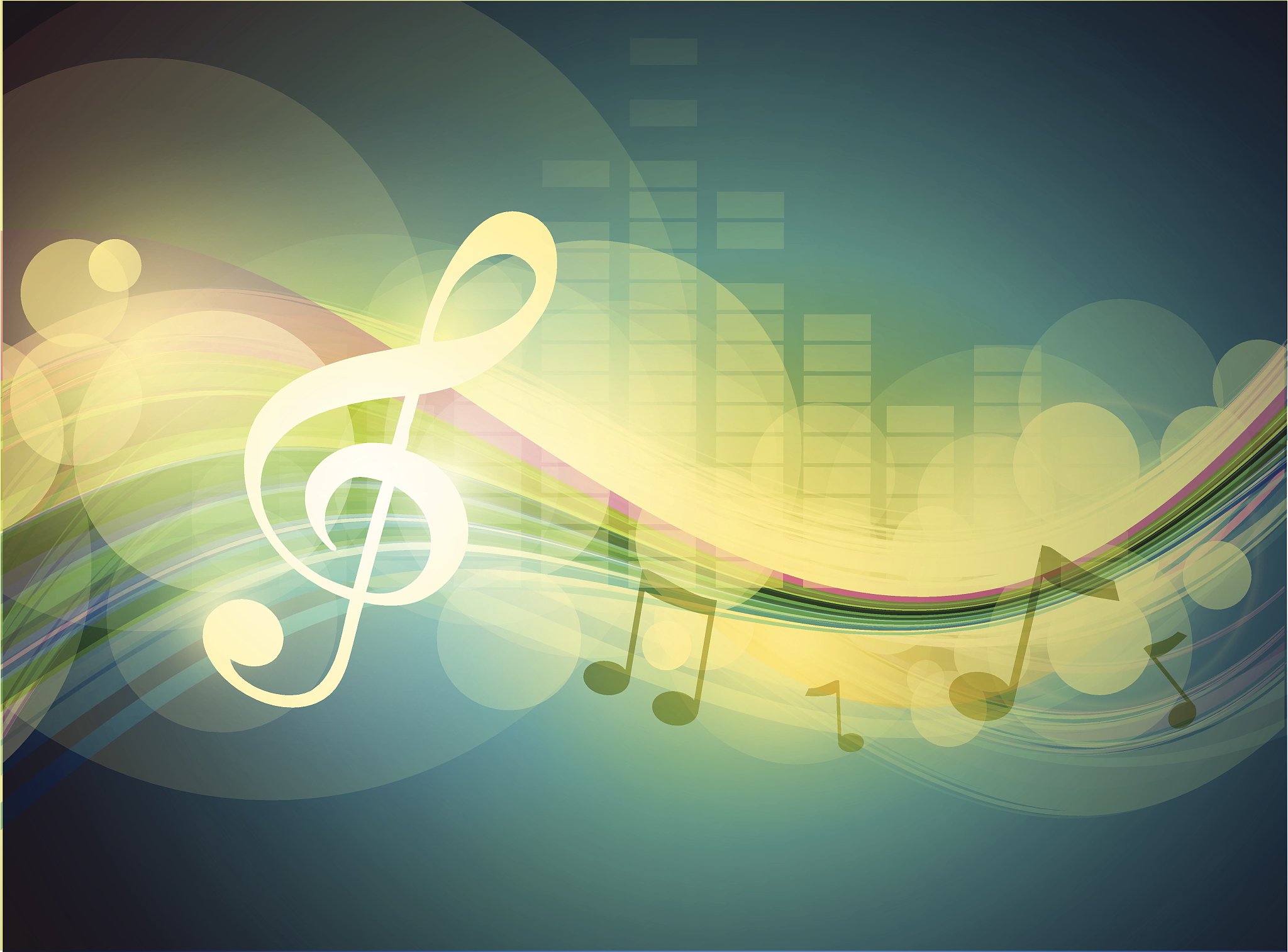abstract music colorful lines