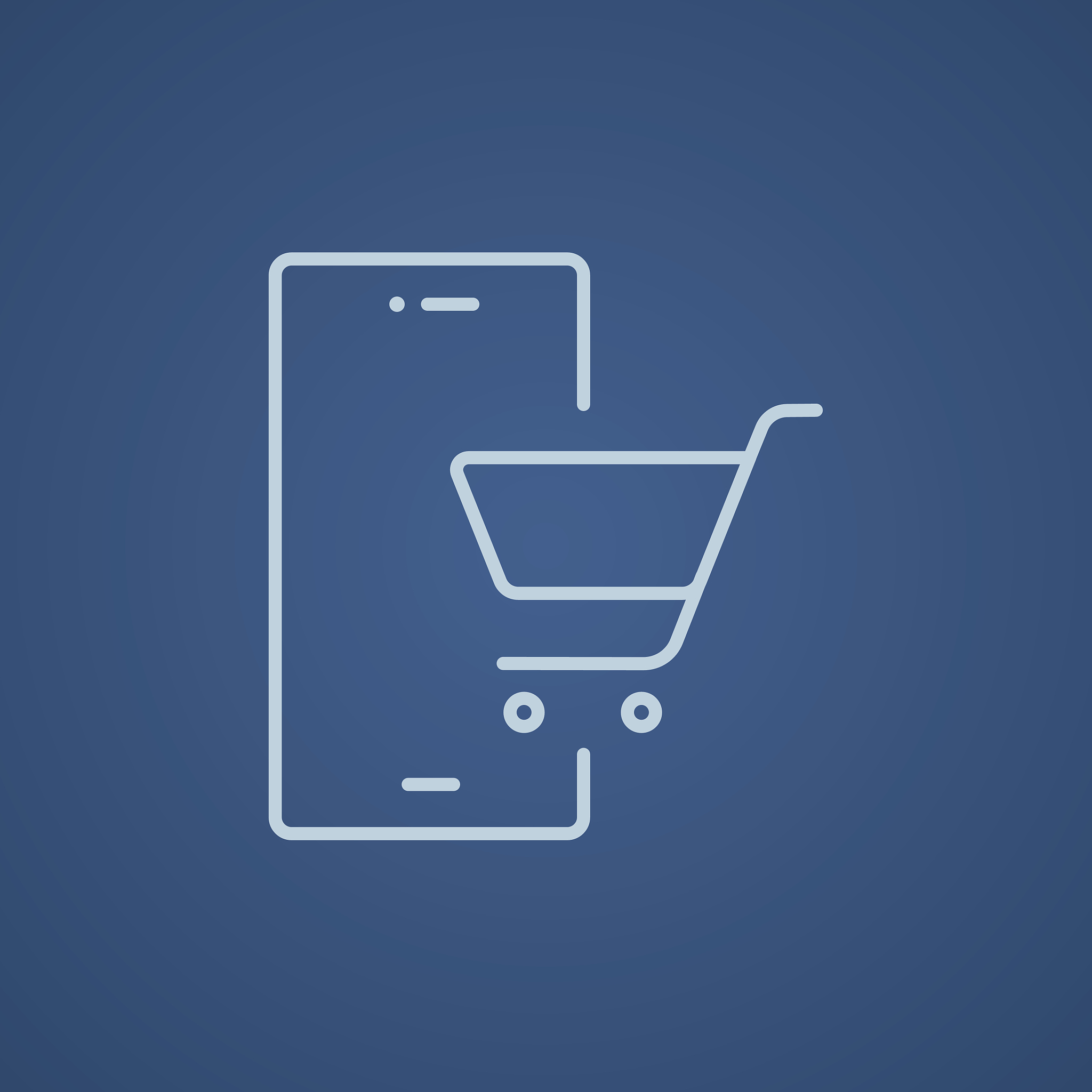 online shopping line icon