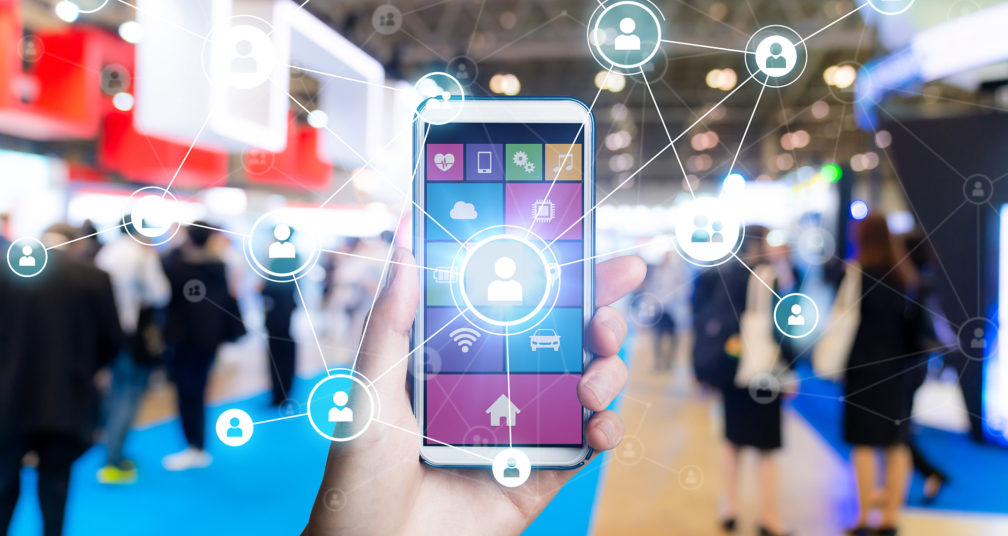 social networking service concept. communication network.
