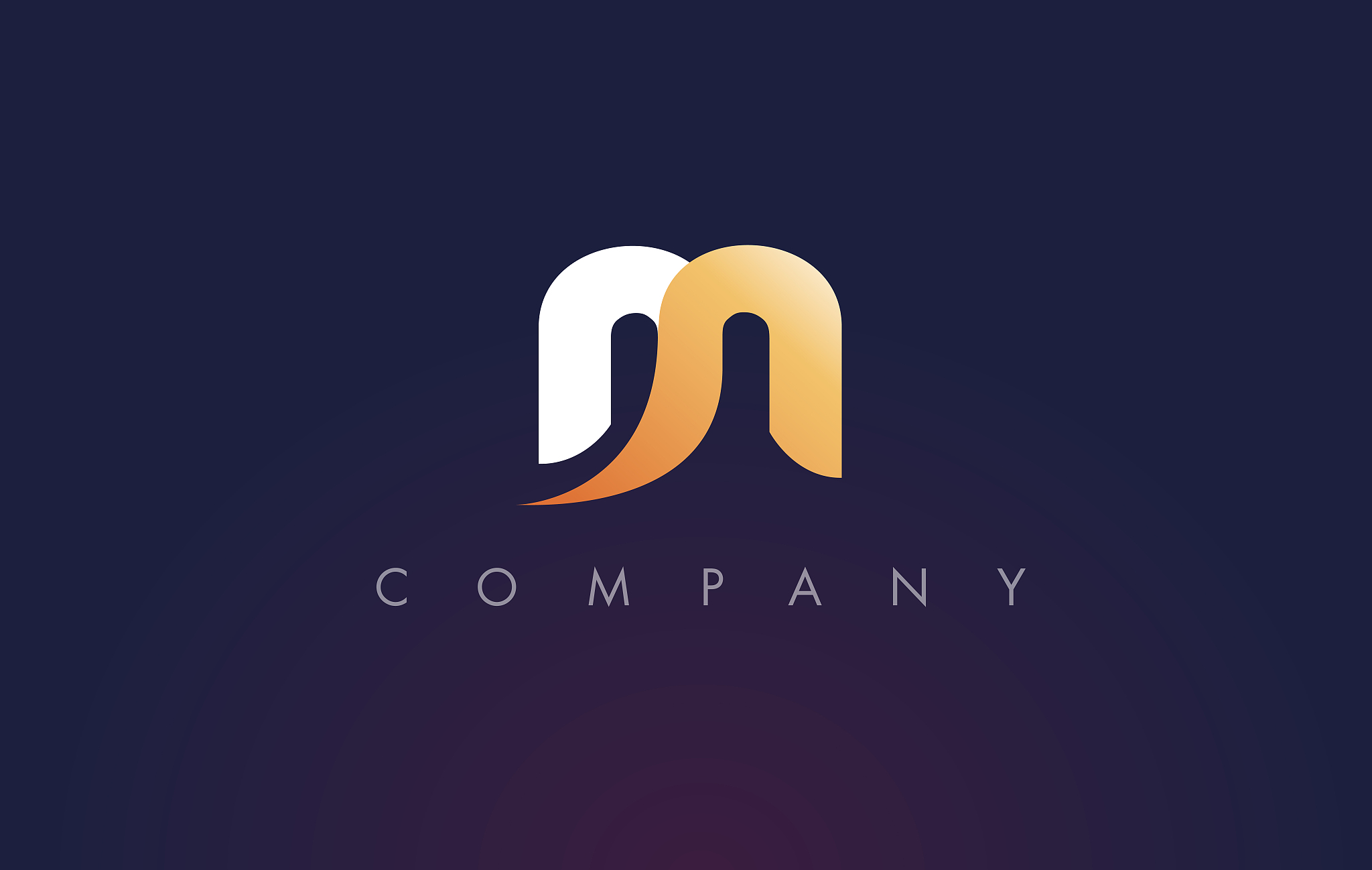 m logom letter icon design