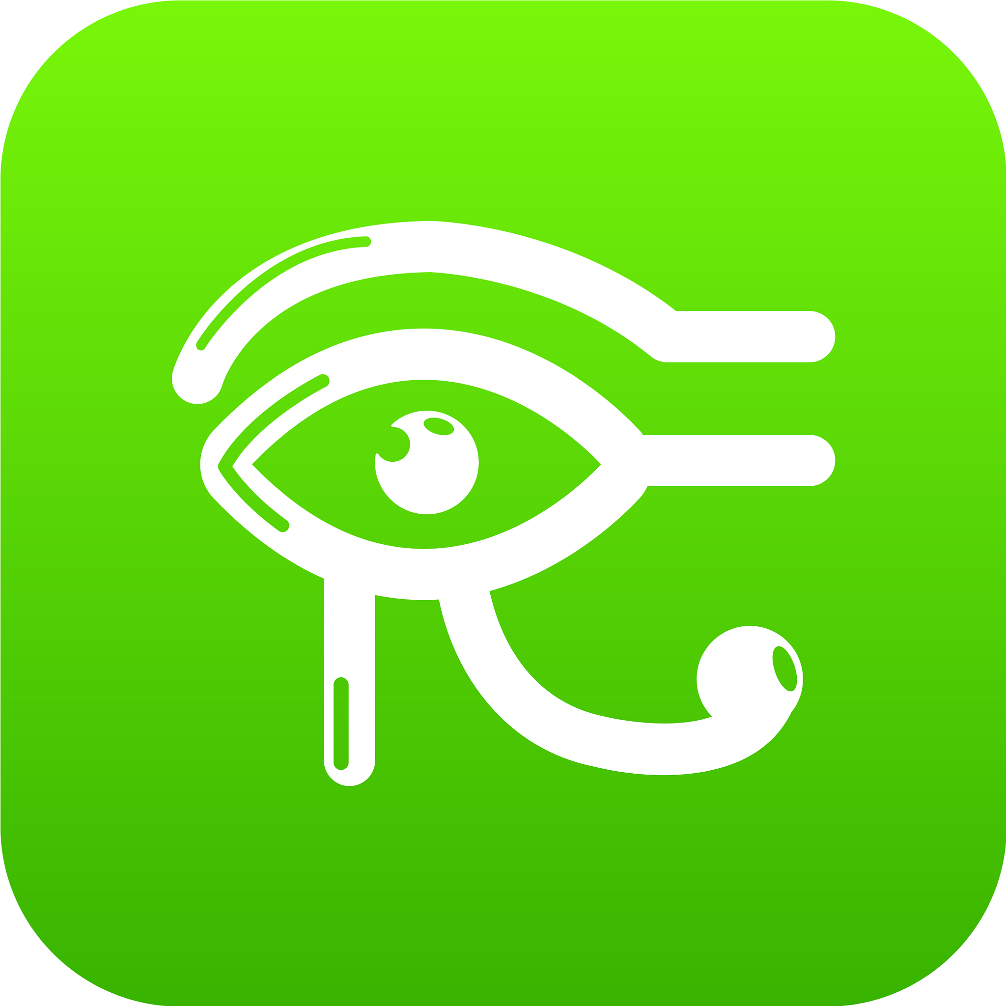 eye horus icon green