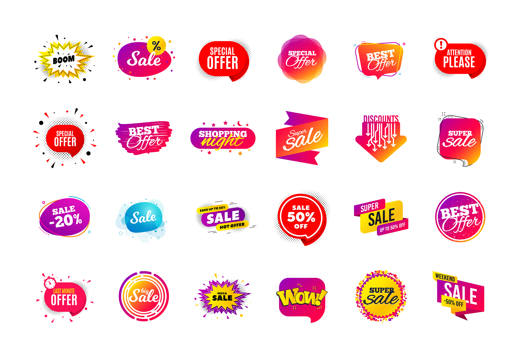 sale banner badge special offer discount tags