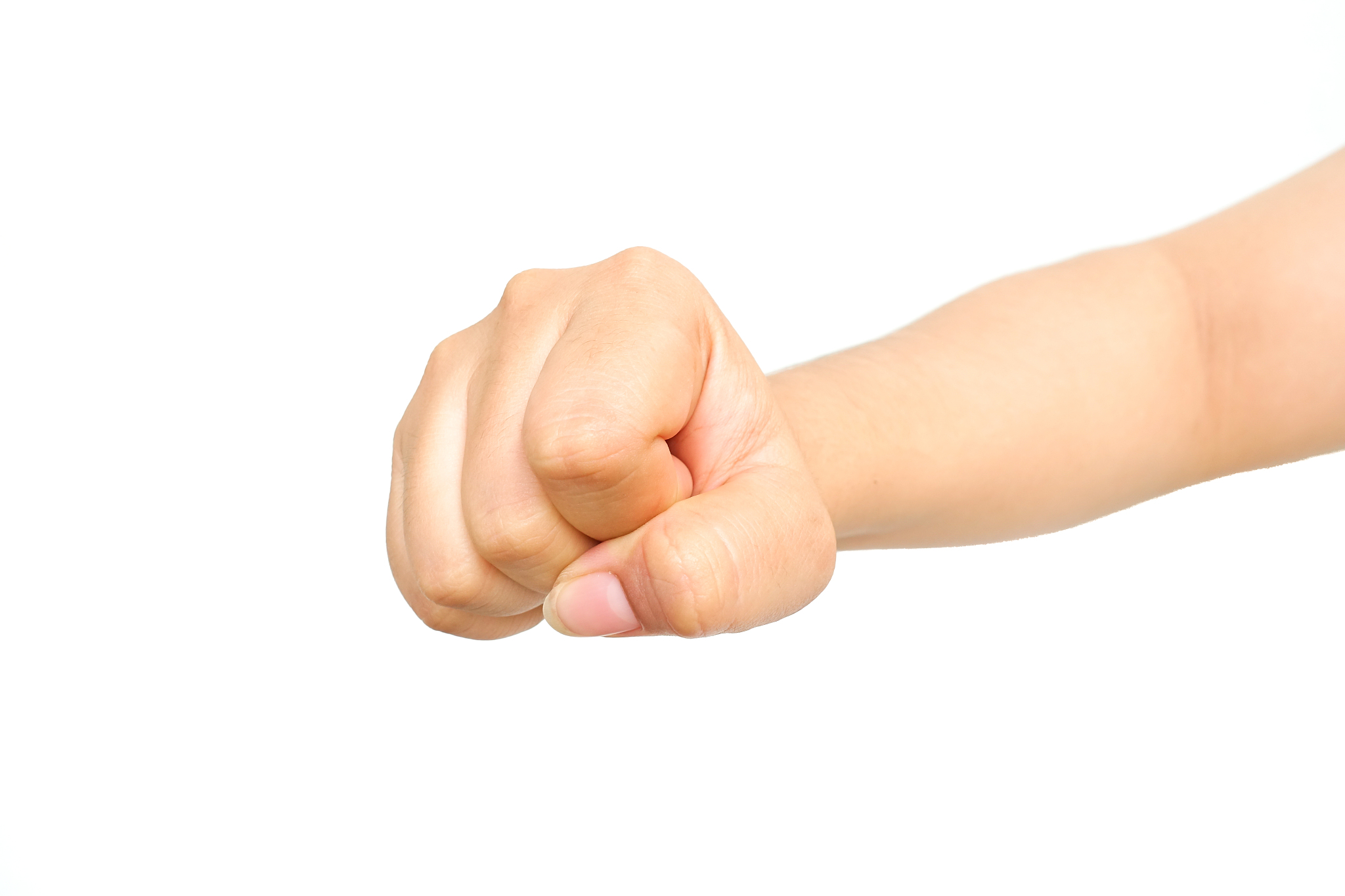 female clench one's hand