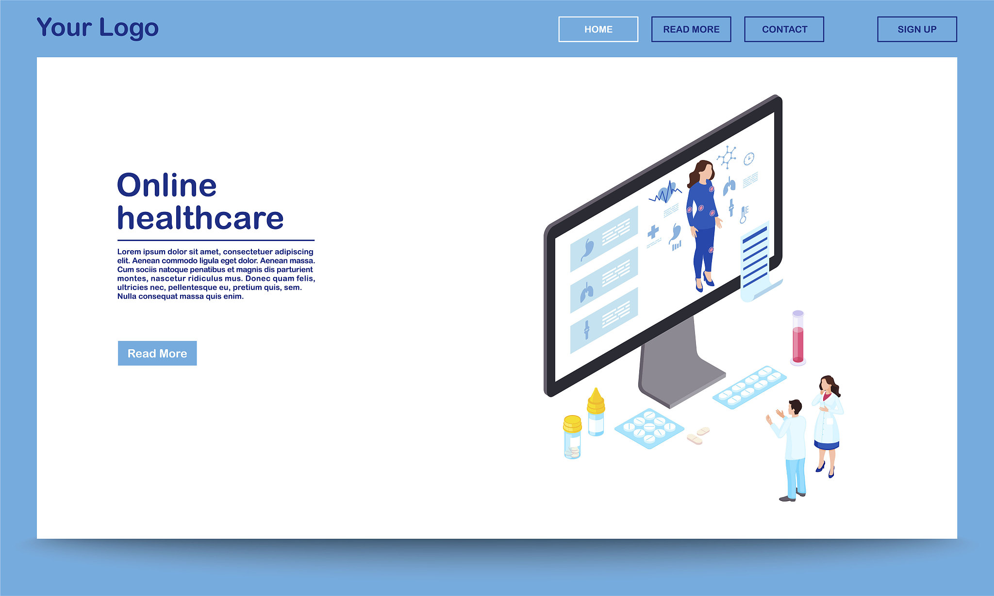 online healthcare web page