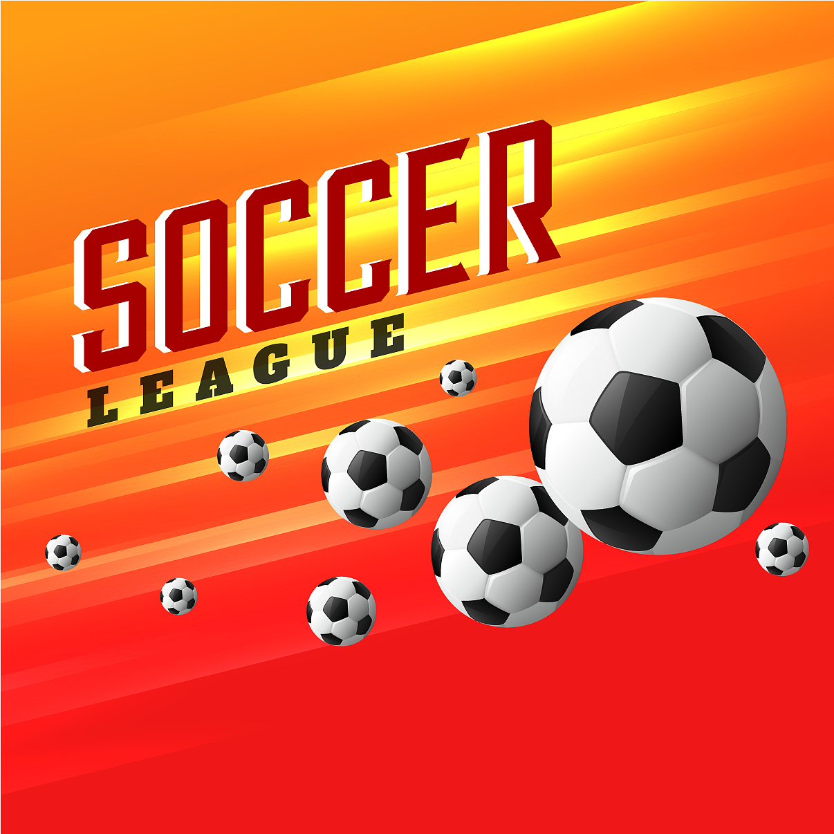 soccer league sports background with flying
