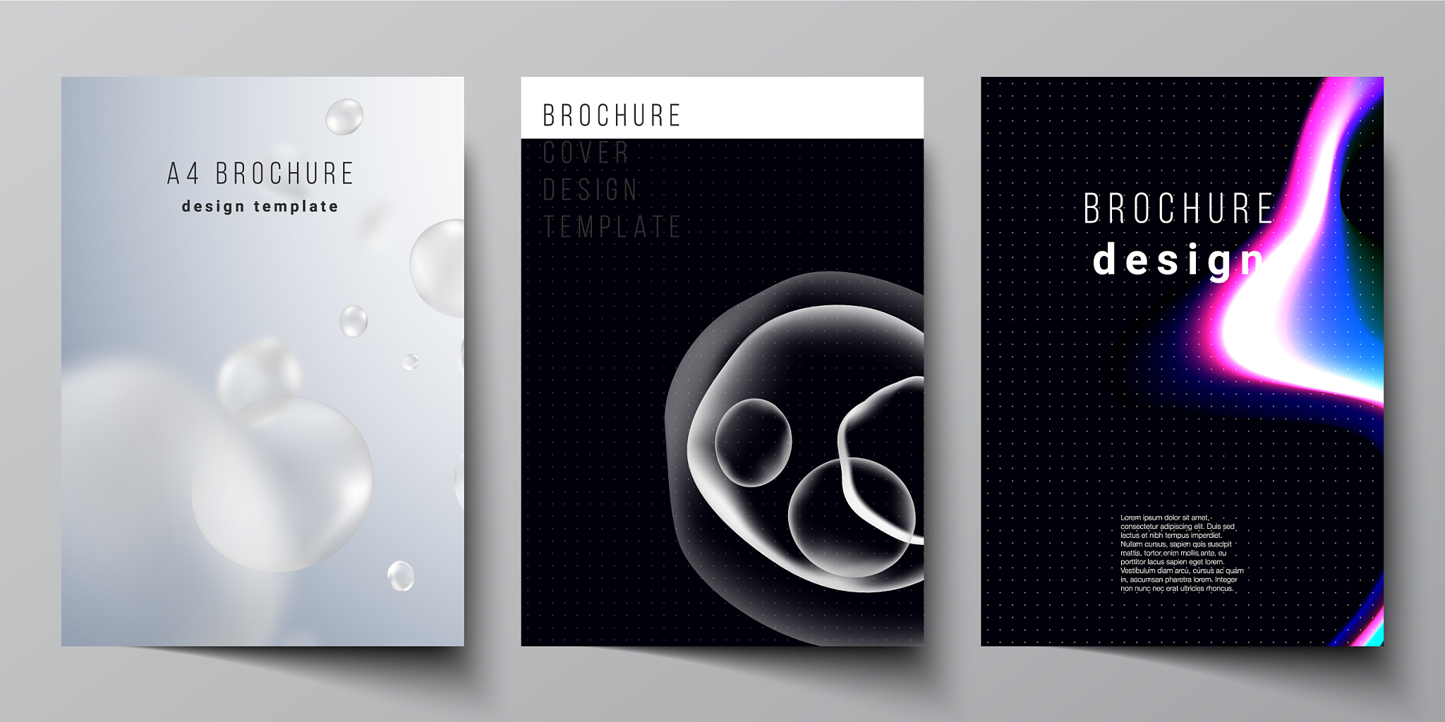 layout of a4 format cover mockups design