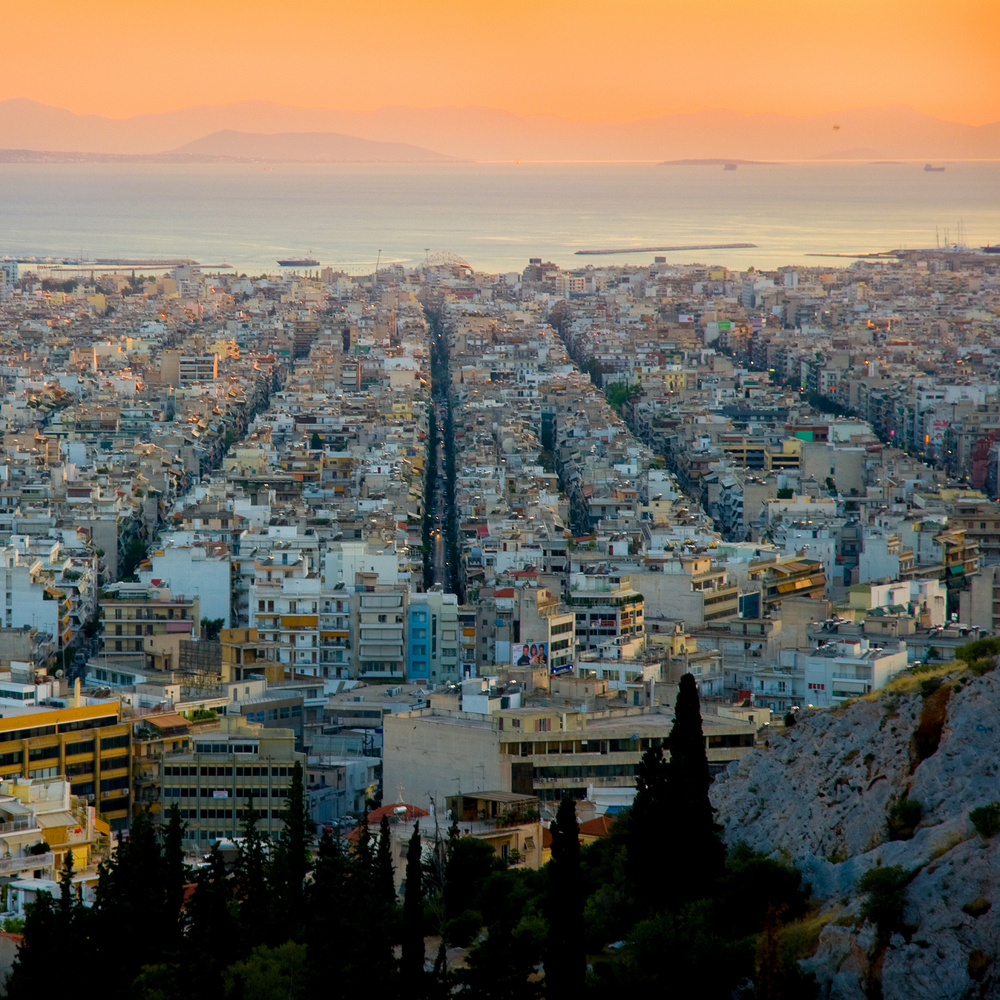 looking towards piraeus