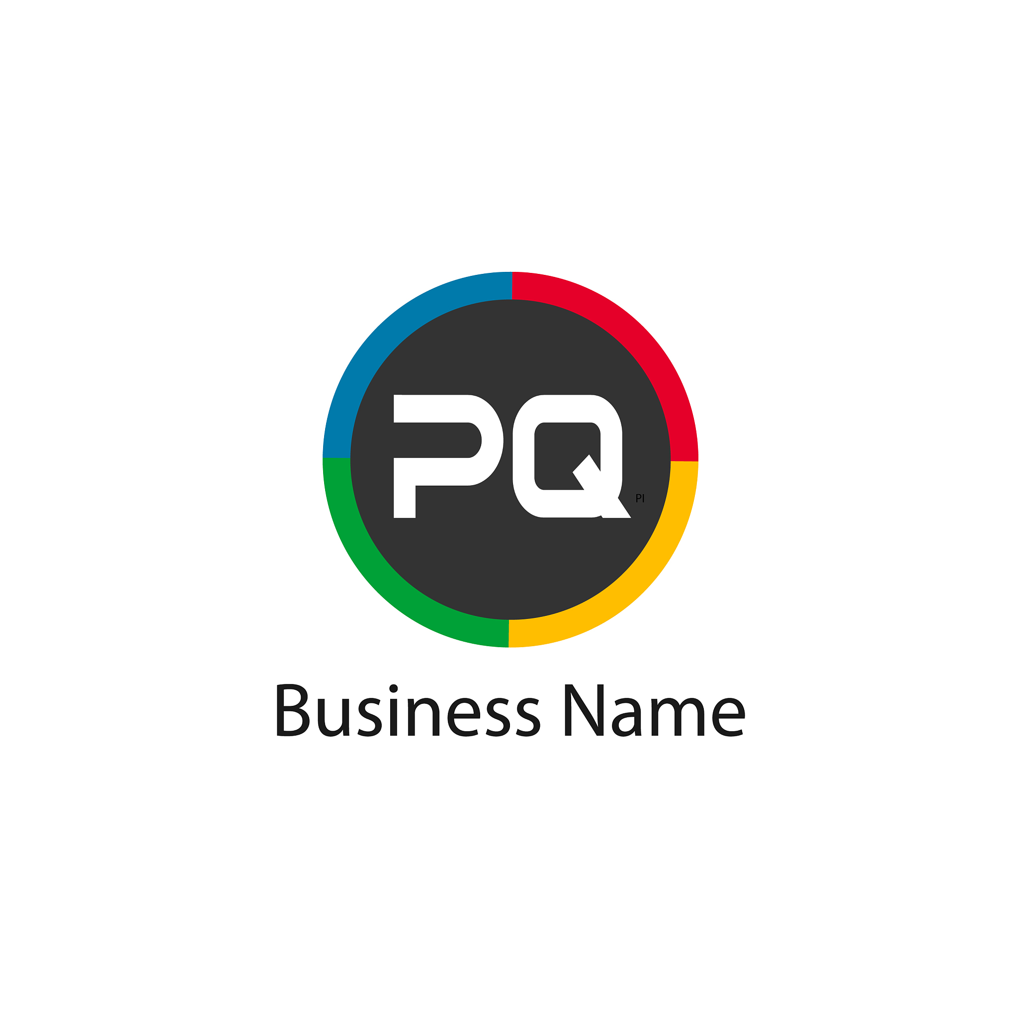 initial letter pq logo template design