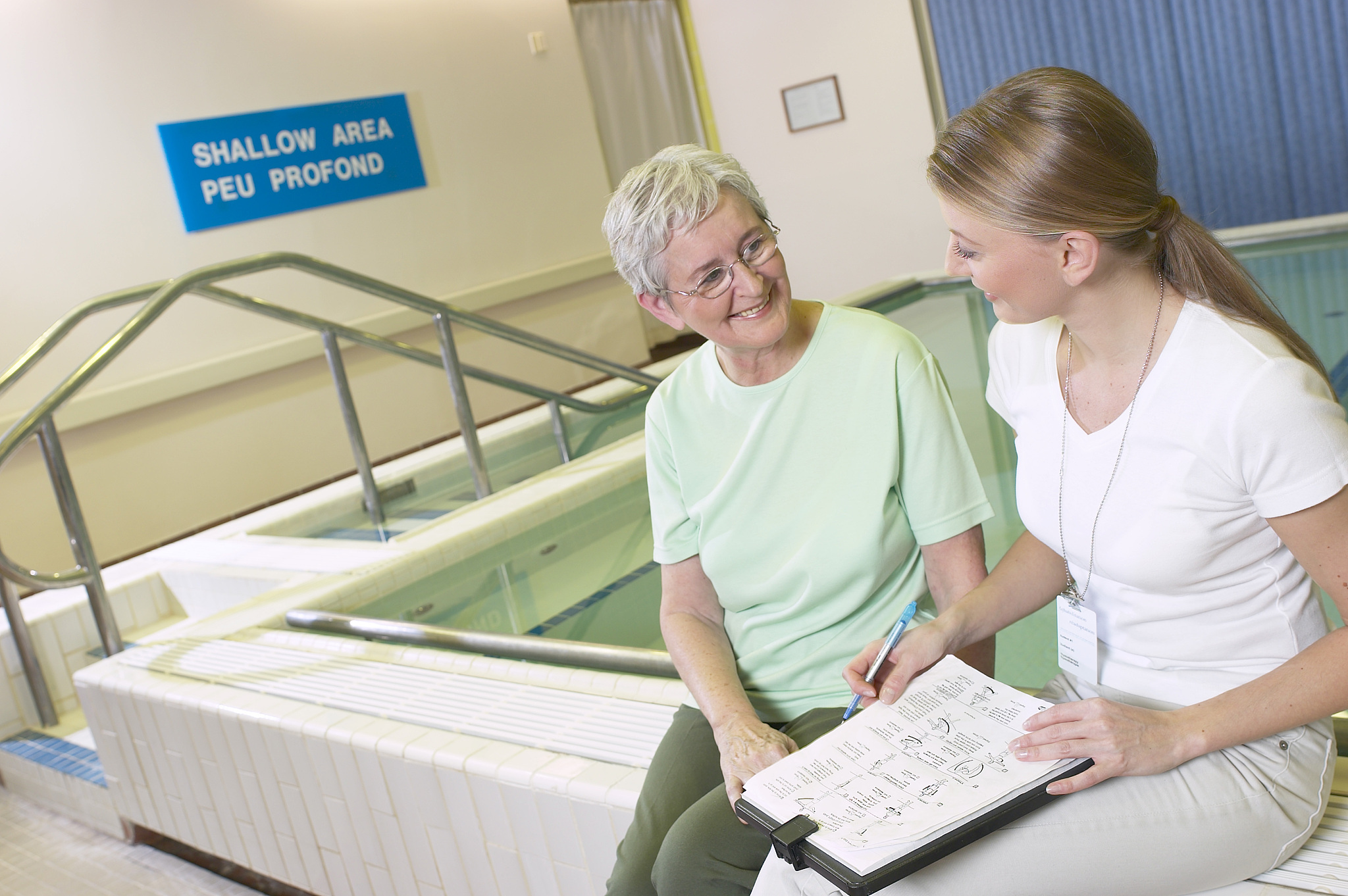 patient with physical therapist