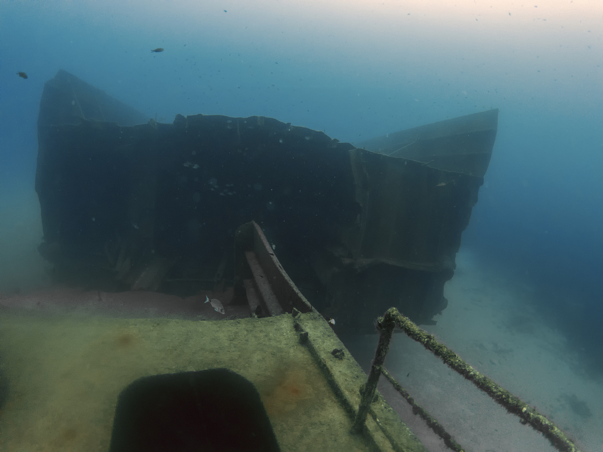 the wreck of the um el faroud off the coast of malta