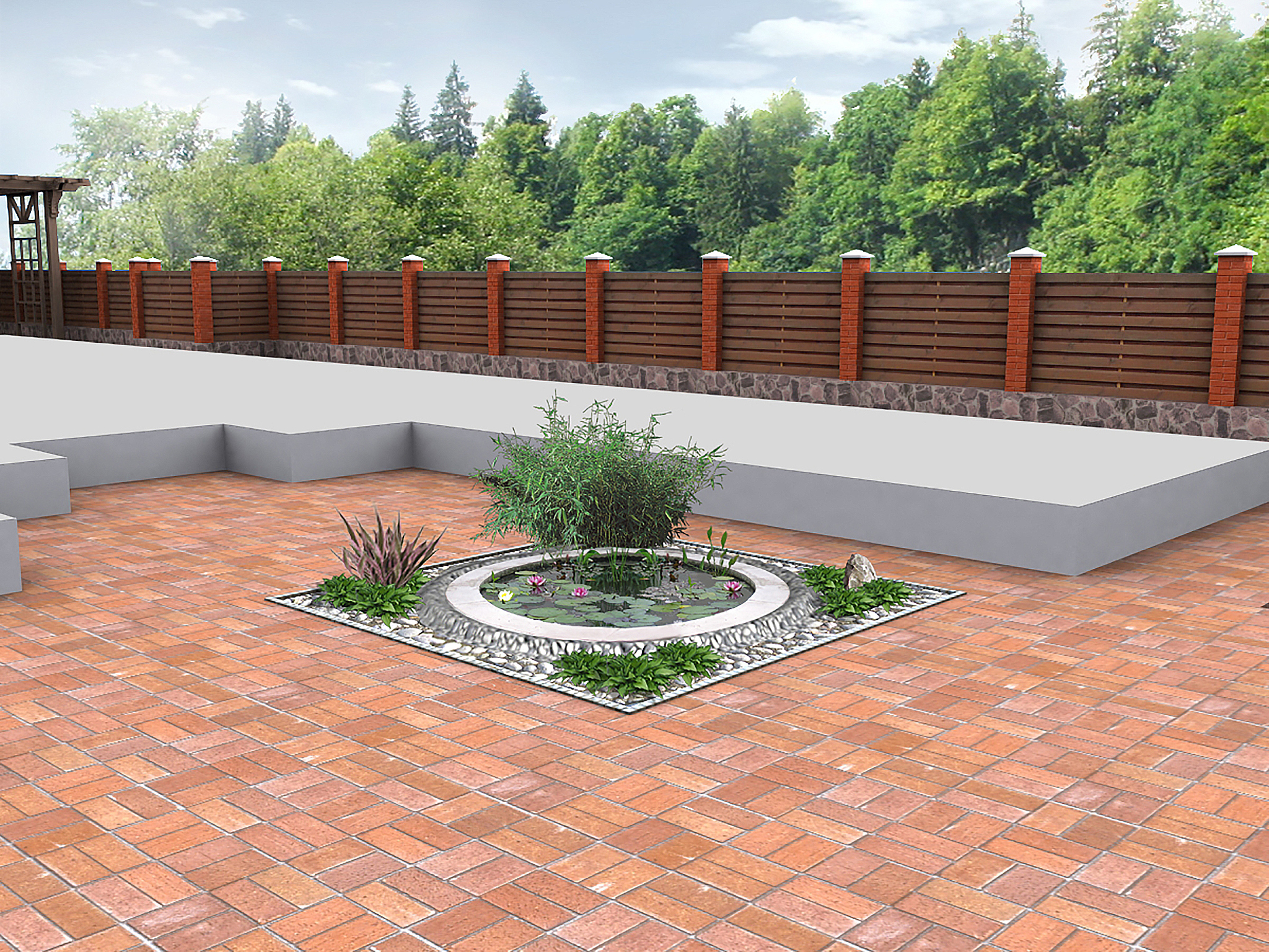 小明想要在一个正方形围栏内建立一个矩形花园，他想让这个花园面积最大化。他该怎么做