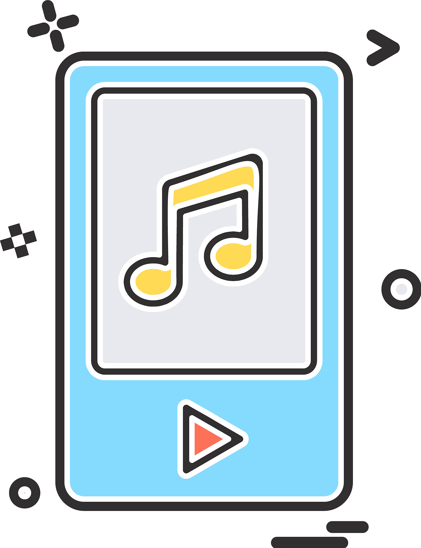 music player icon design