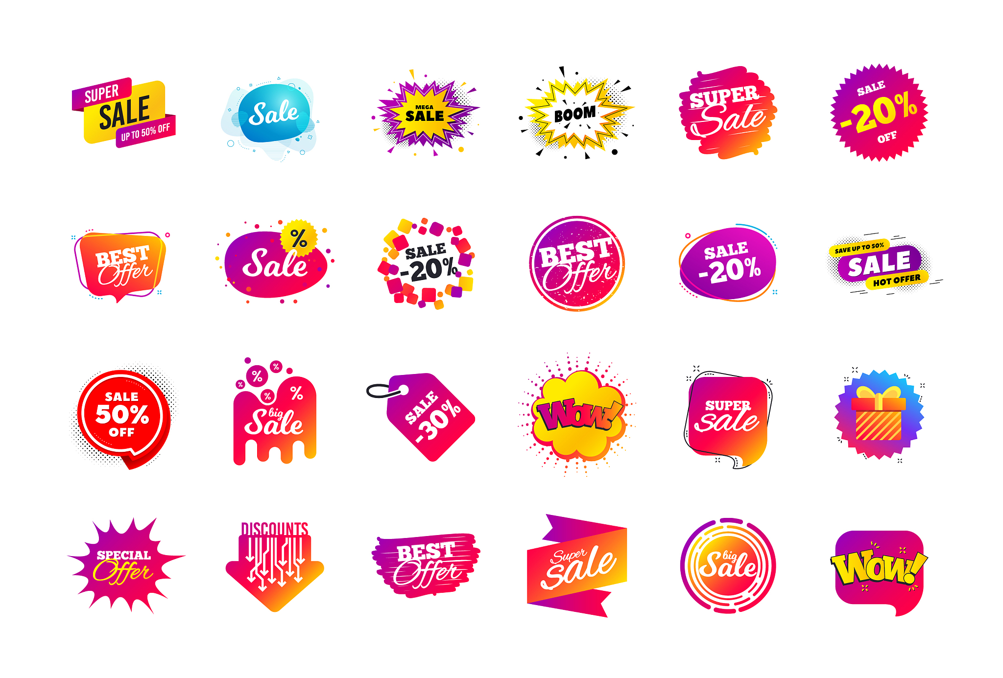 sale banner badge special offer discount tags