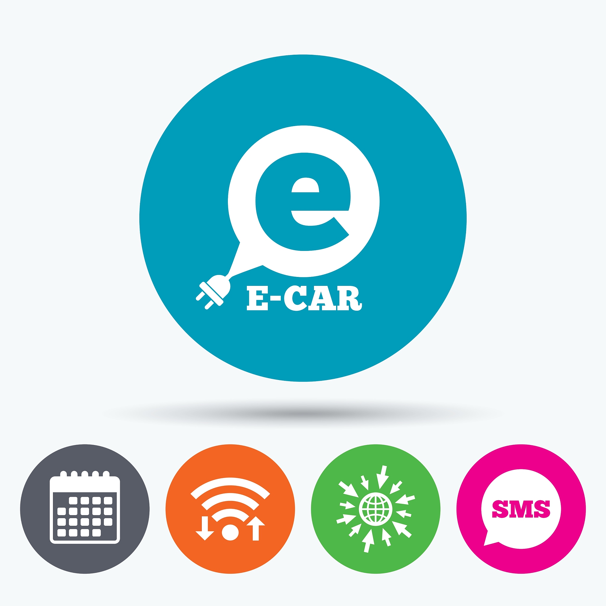 electric car sign icon electric vehicle symbol