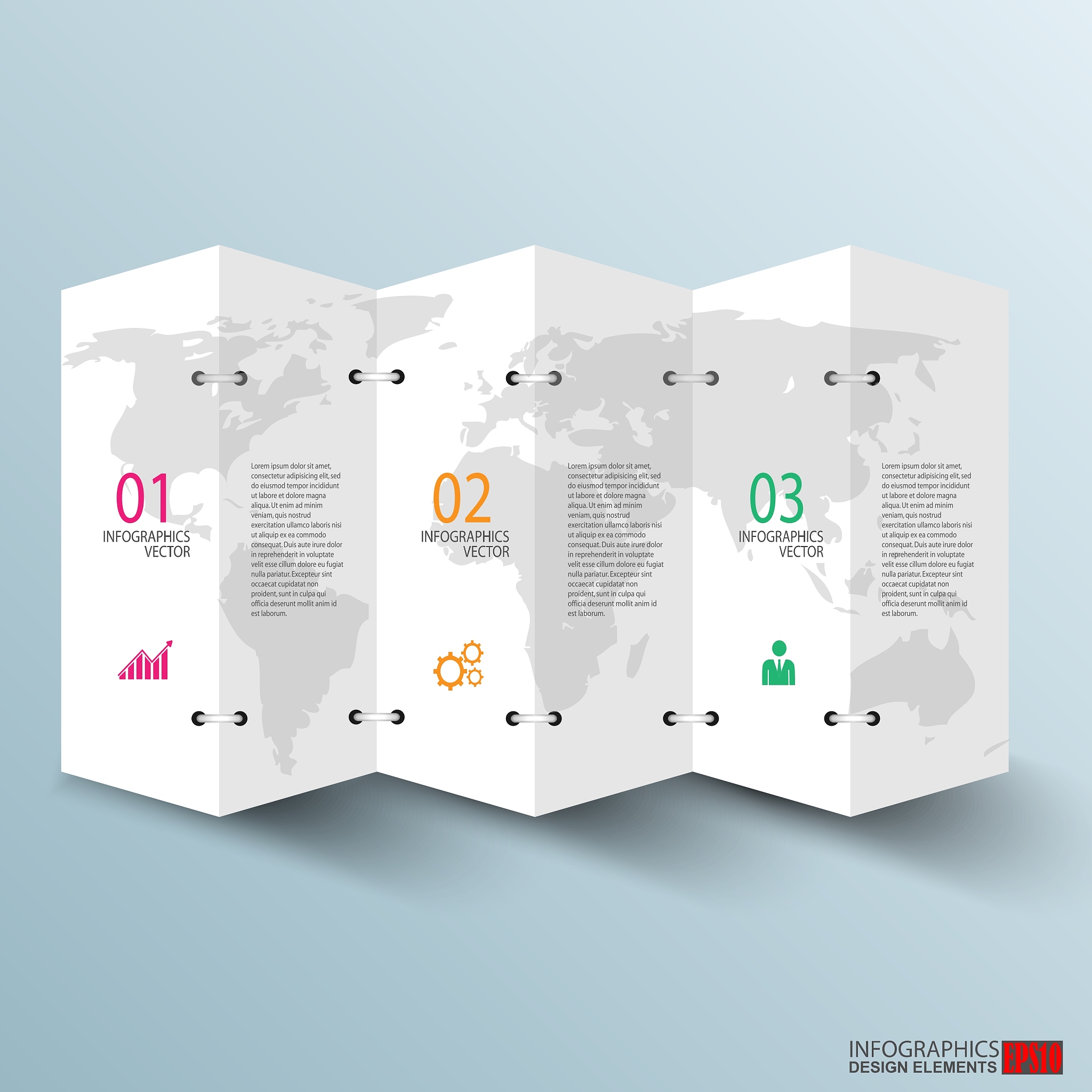 abstract three dimensional infographic